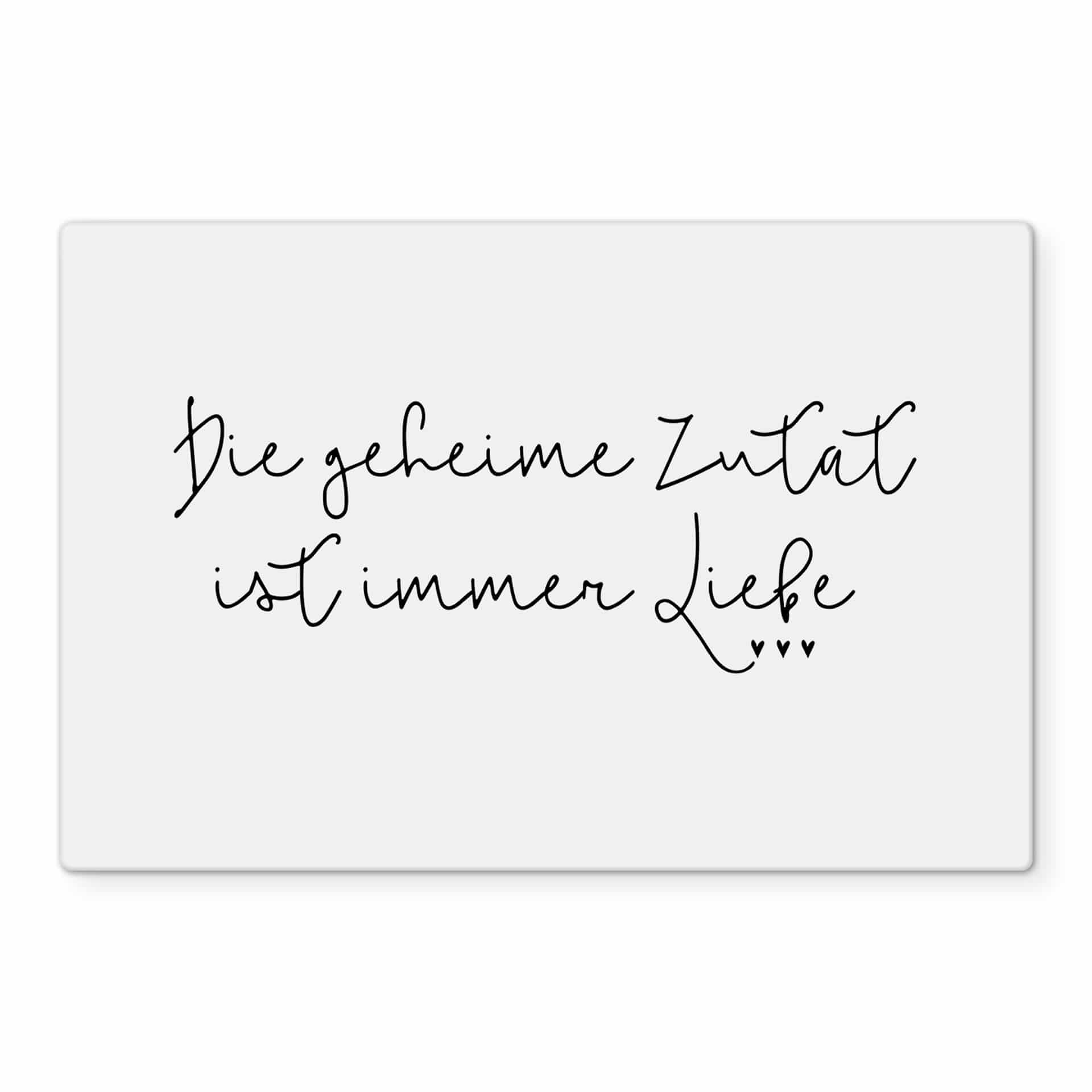 Stænkplade - Die geheime Zutat ist immer Liebe - Transparent