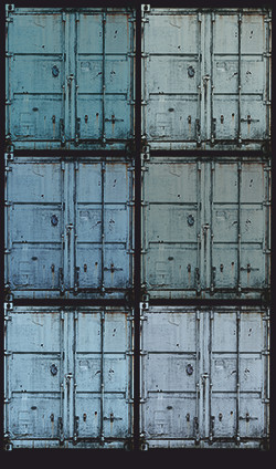 Fotobehang met containers blauw,Afbeelding 2,70 x 1,59 m