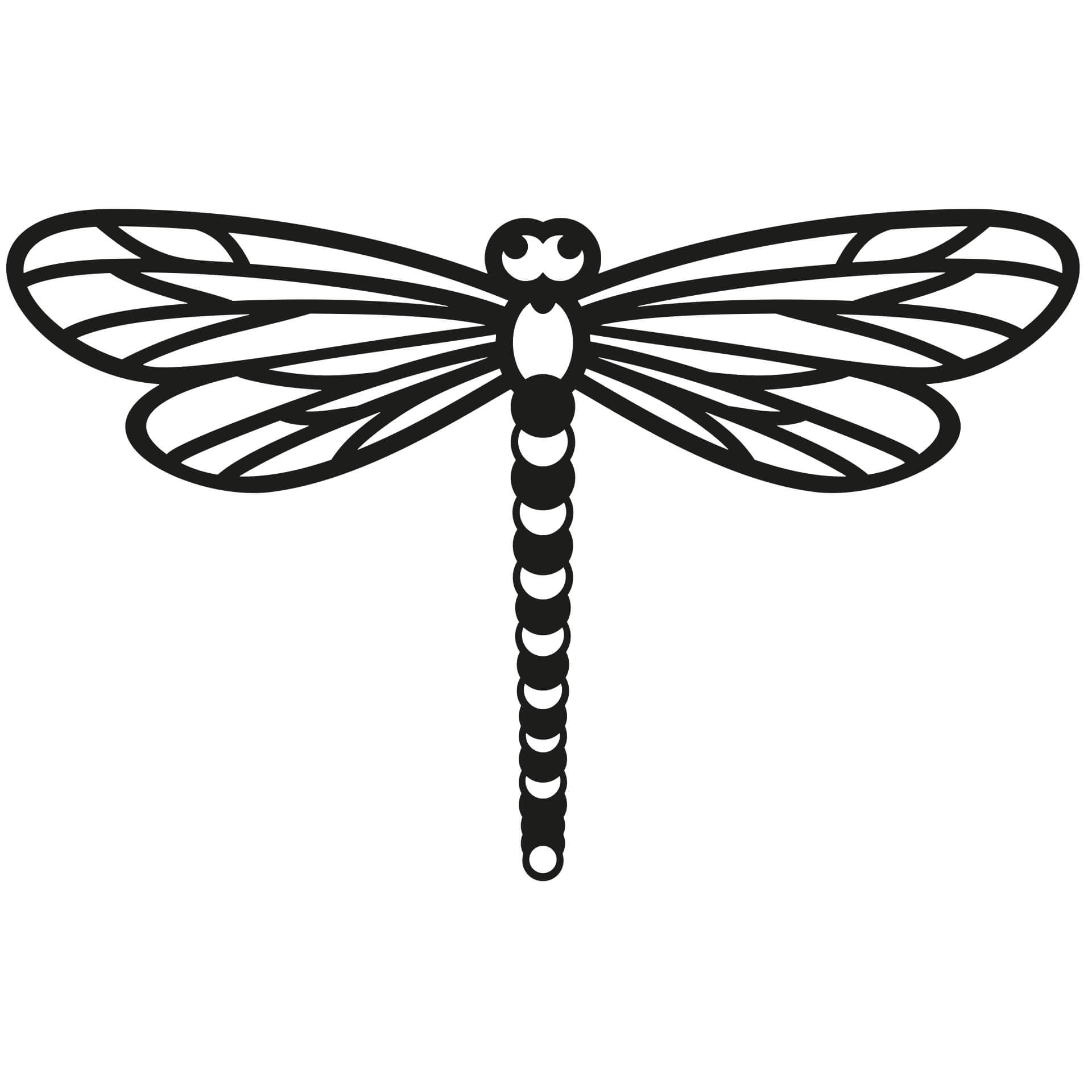 Wandtattoo Origami Libelle