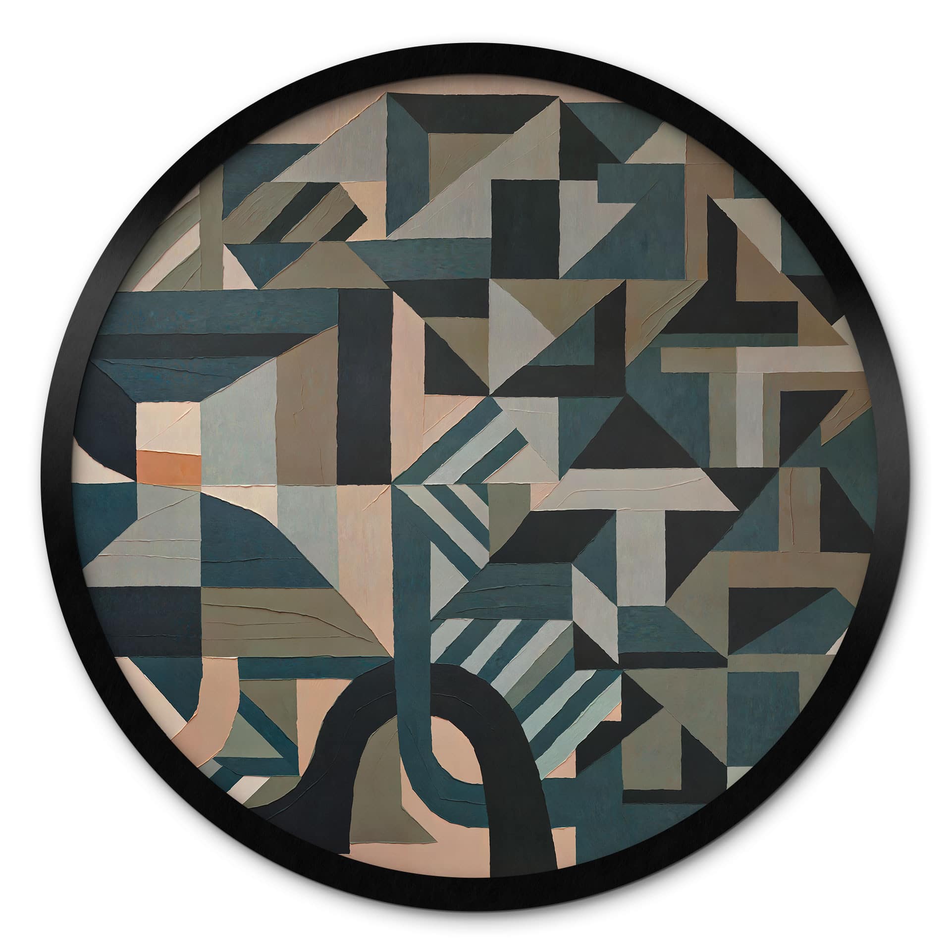 Poster Silent Planes - Geometrische Vormen - Sir Edward x Grigory Gladarev - Rond