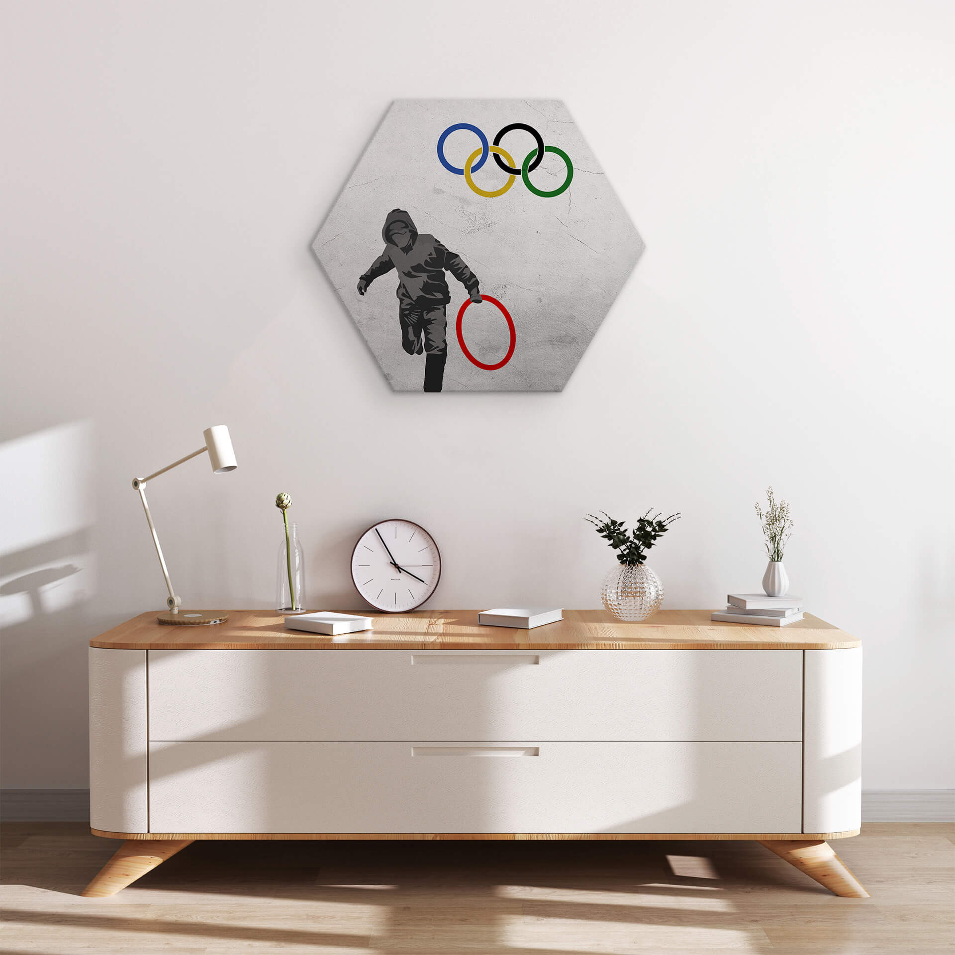 Hexagone - alu-Dibond Banksy - Les jeux olympiques