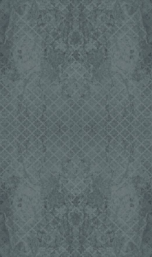 Papier peint aspect béton ornements gris 2,70 x 1,59m