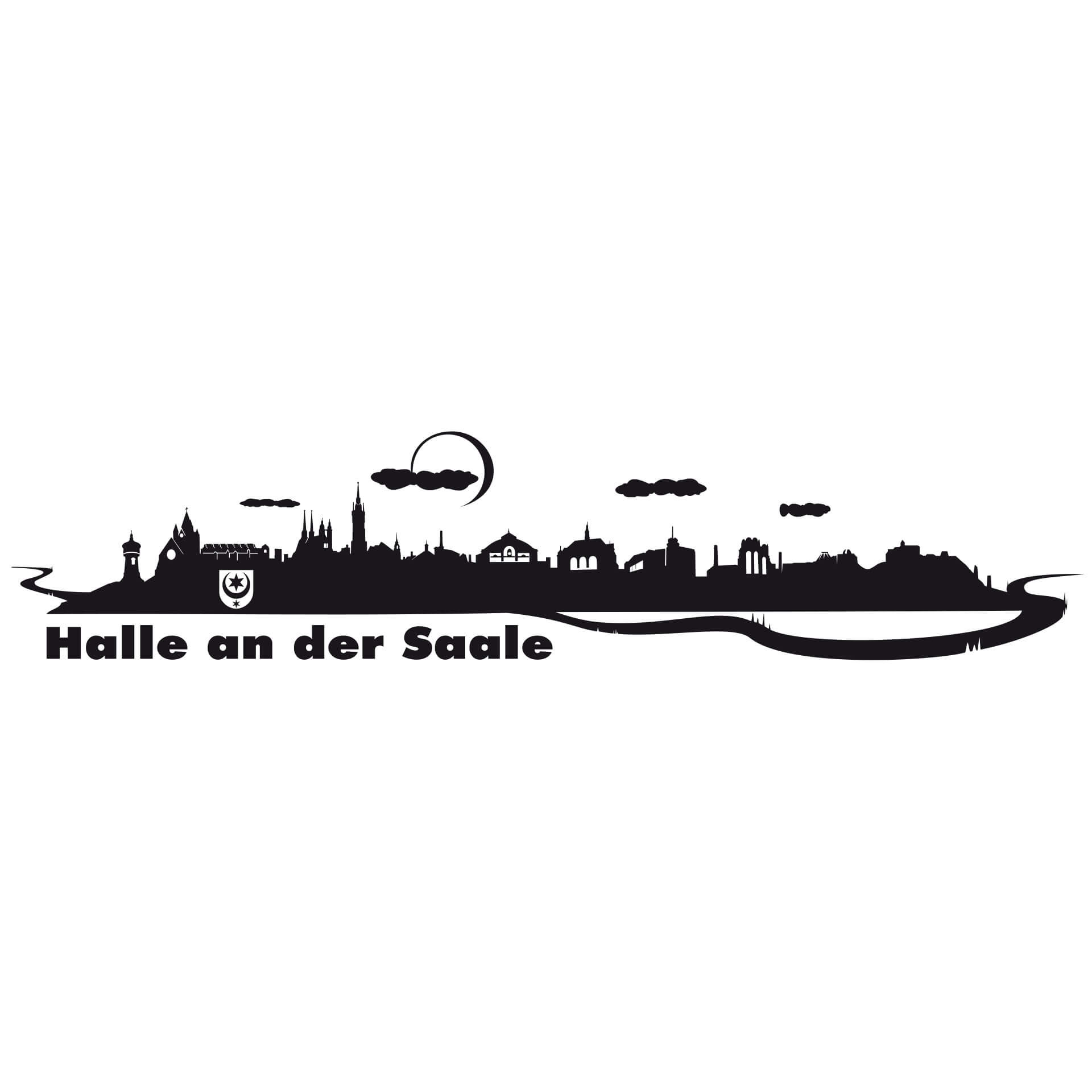 Wandtattoo Halle Skyline