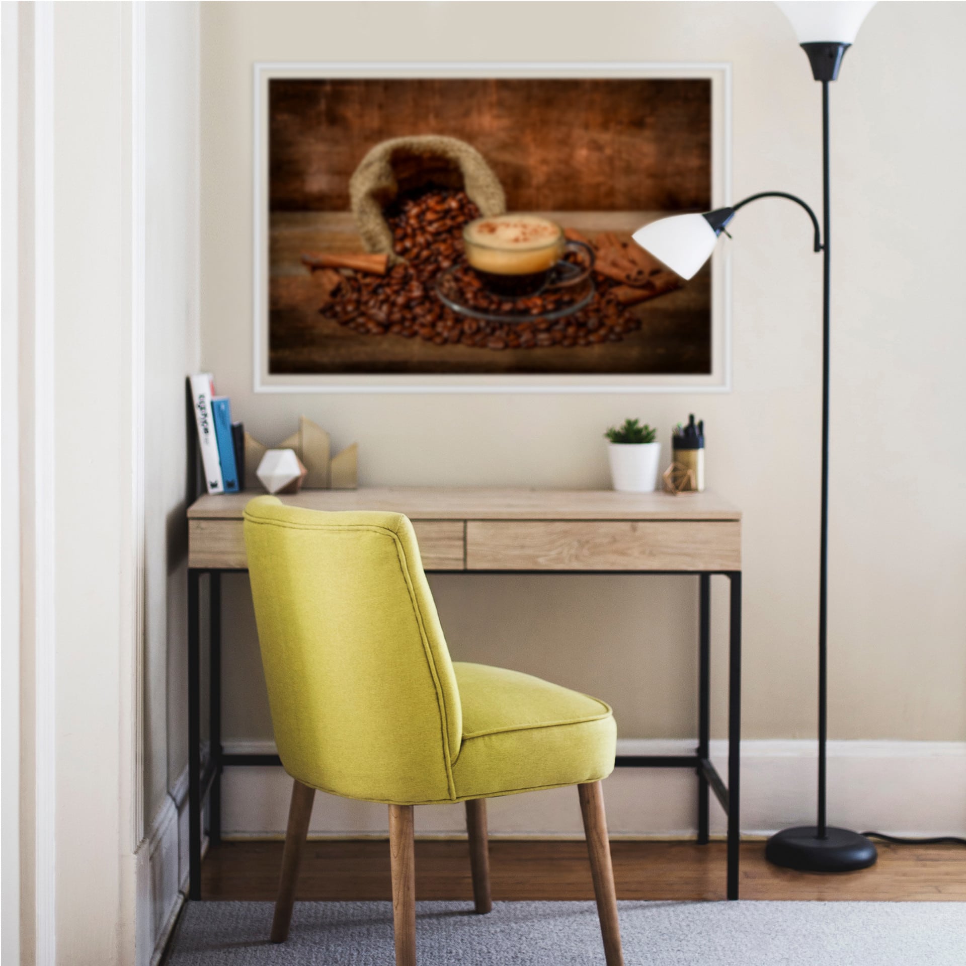 Wallprint Perfoncio - Kaffee rustikal