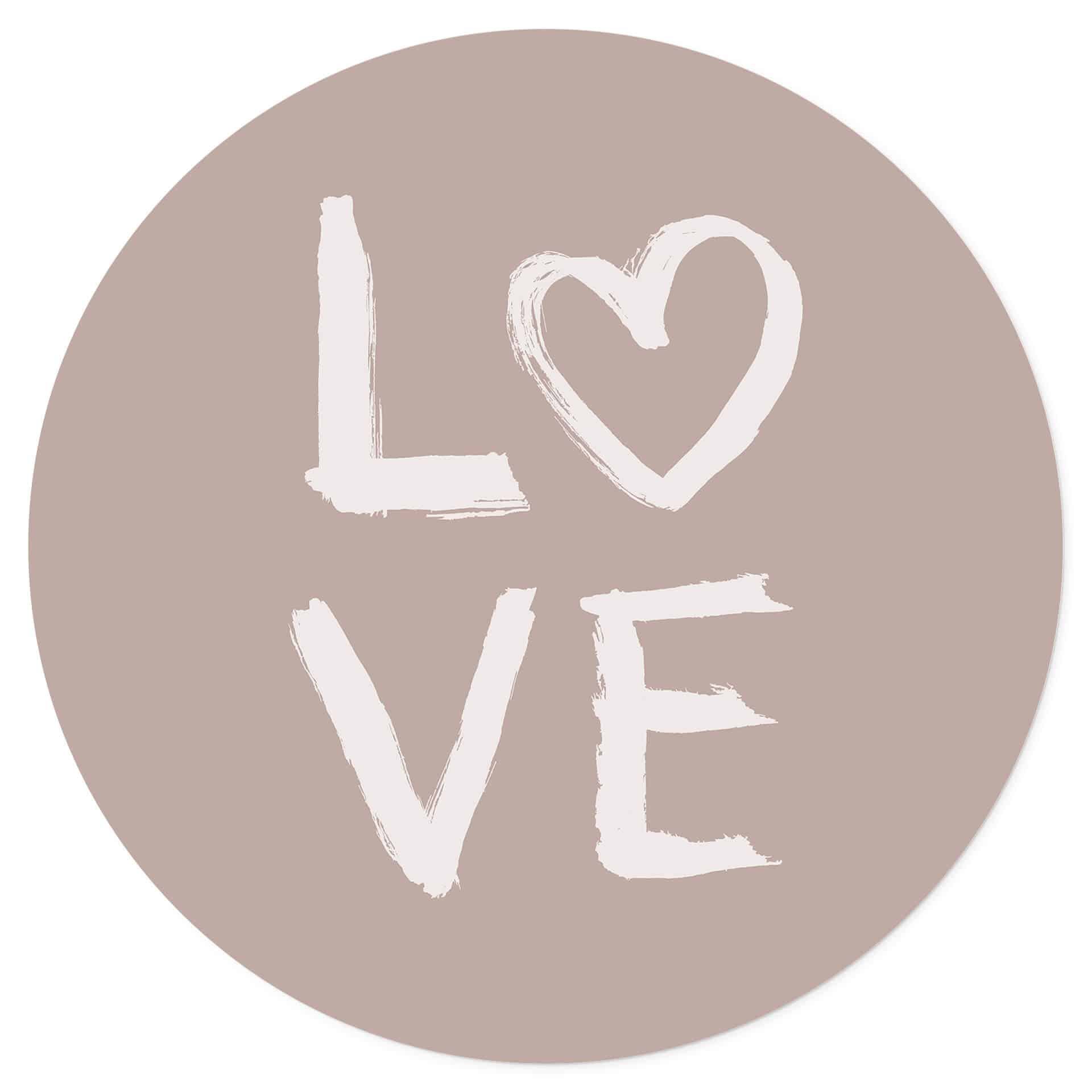 Naklejka na ścianę Eleonora - Love brushstrokes - Round
