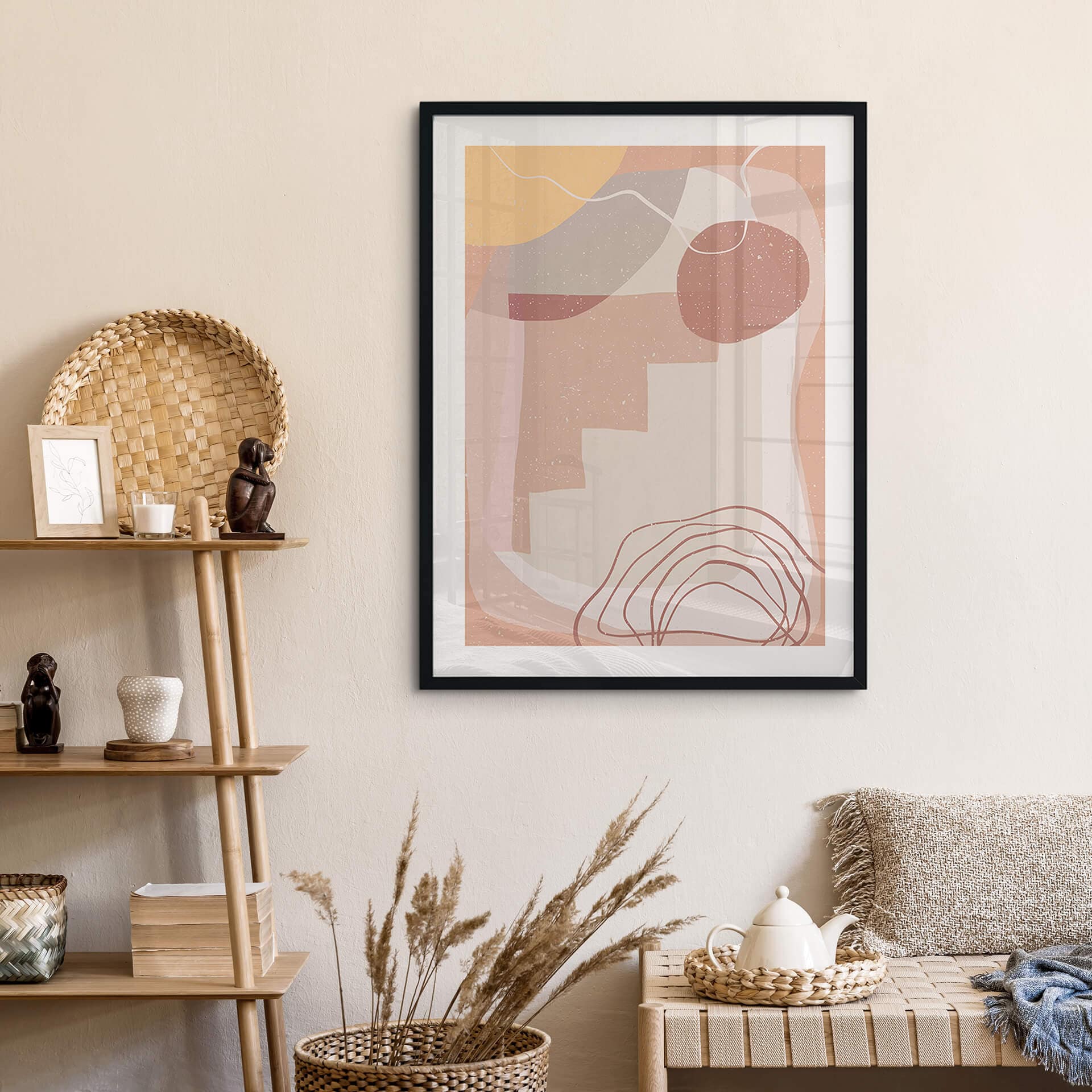Plakat Demir - Geometria w odcieniach ziemi