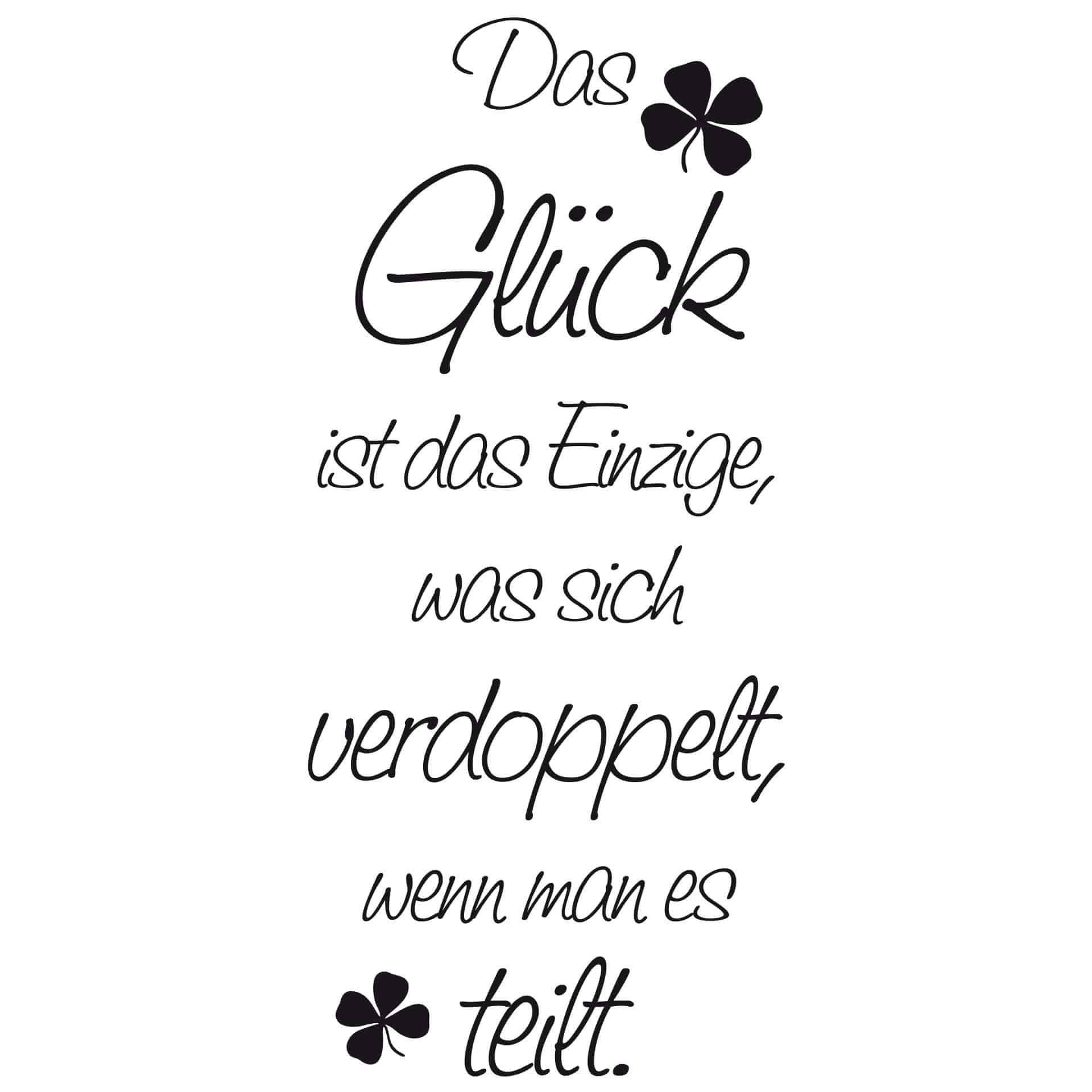 Wandtattoo Glück ist das Einzige... 1