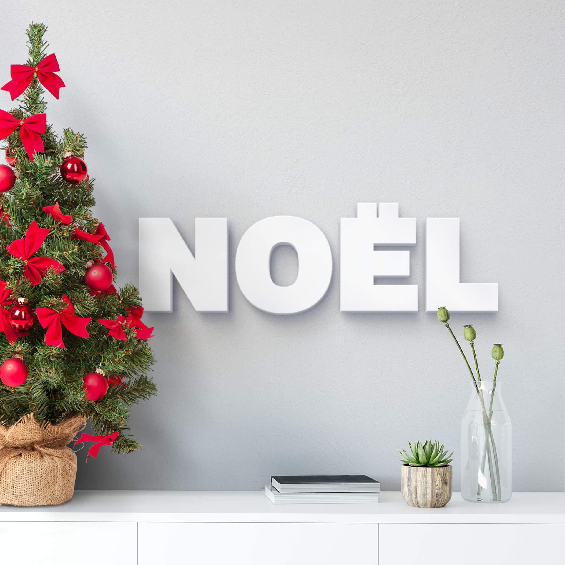 Lettre décorative - Lettres décoratives 3D Noël