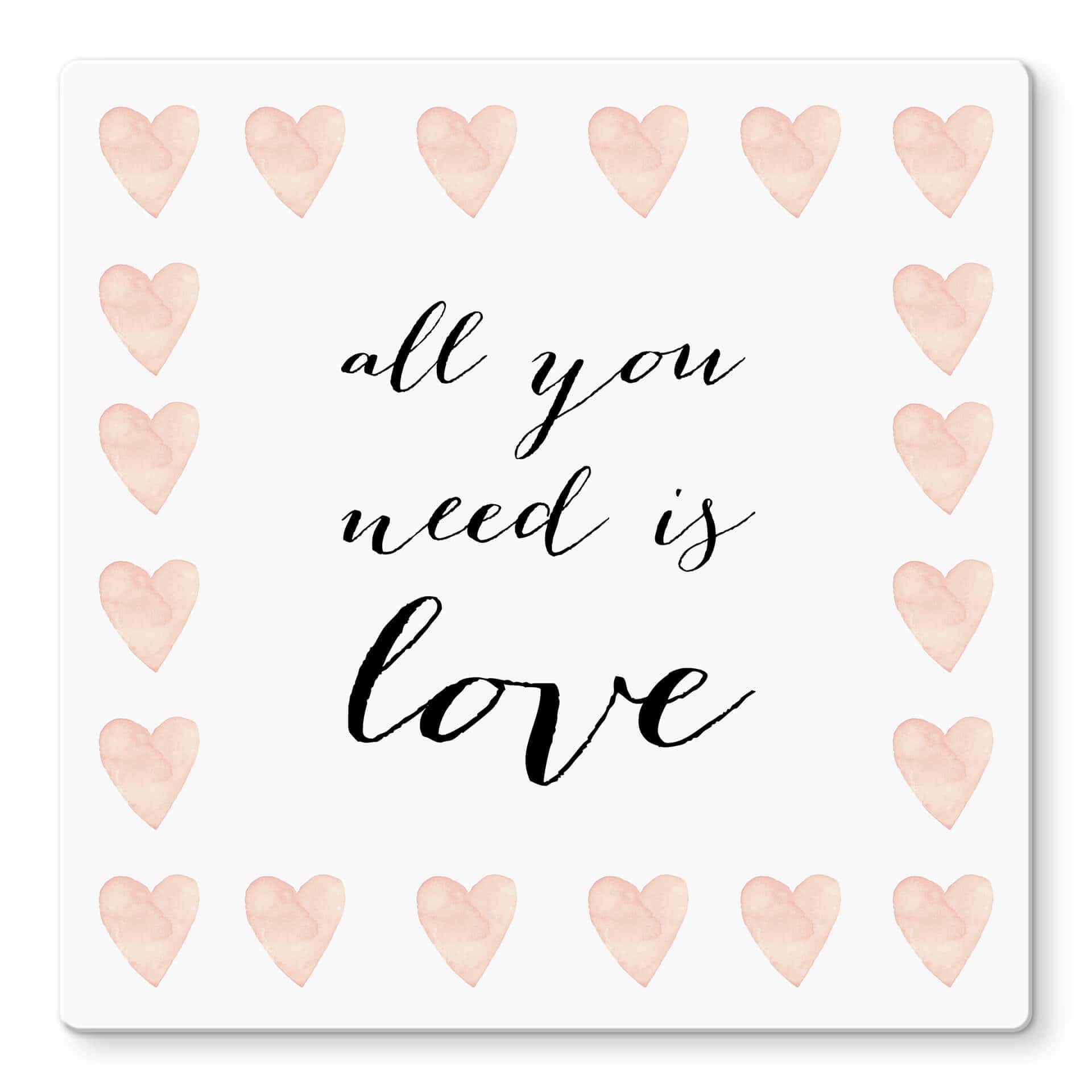 Glass Print Confetti & Cream - Love
