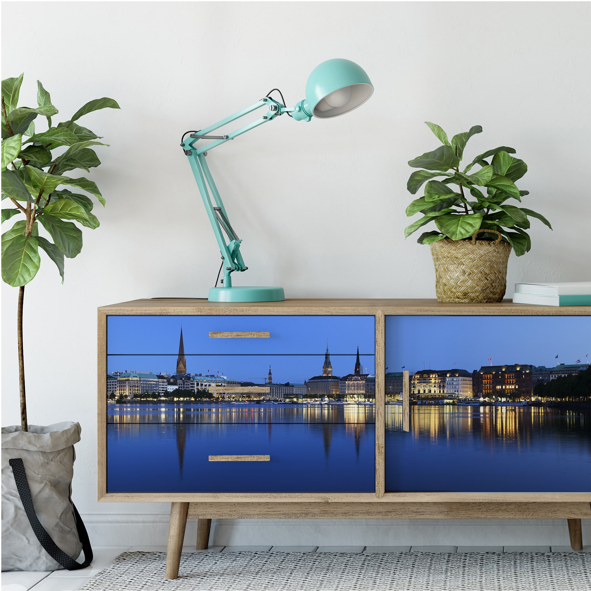 Wallprint W - Hamburger Jungfernstieg - Panorama