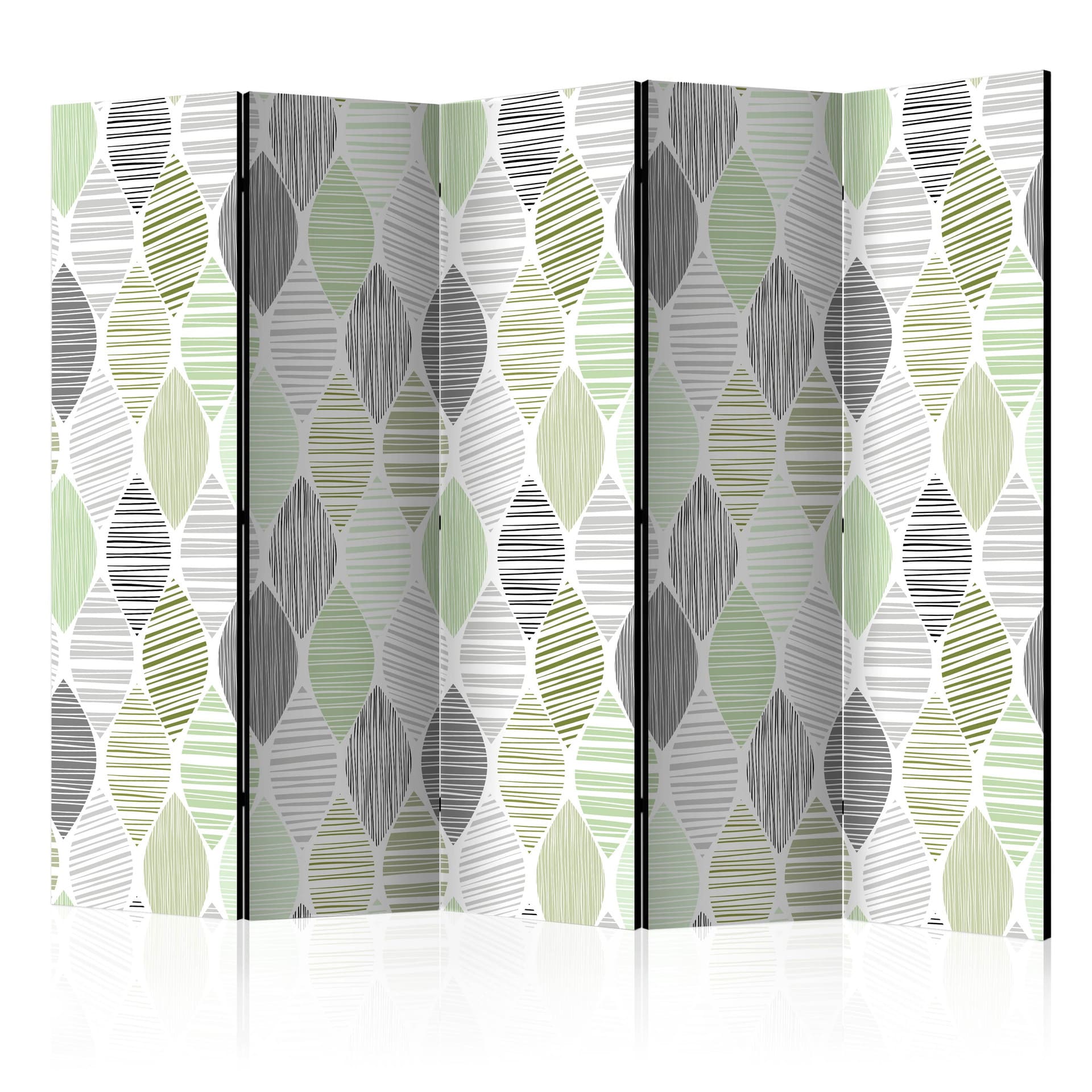 Screen room divider - Grønne tårer, 3-delt