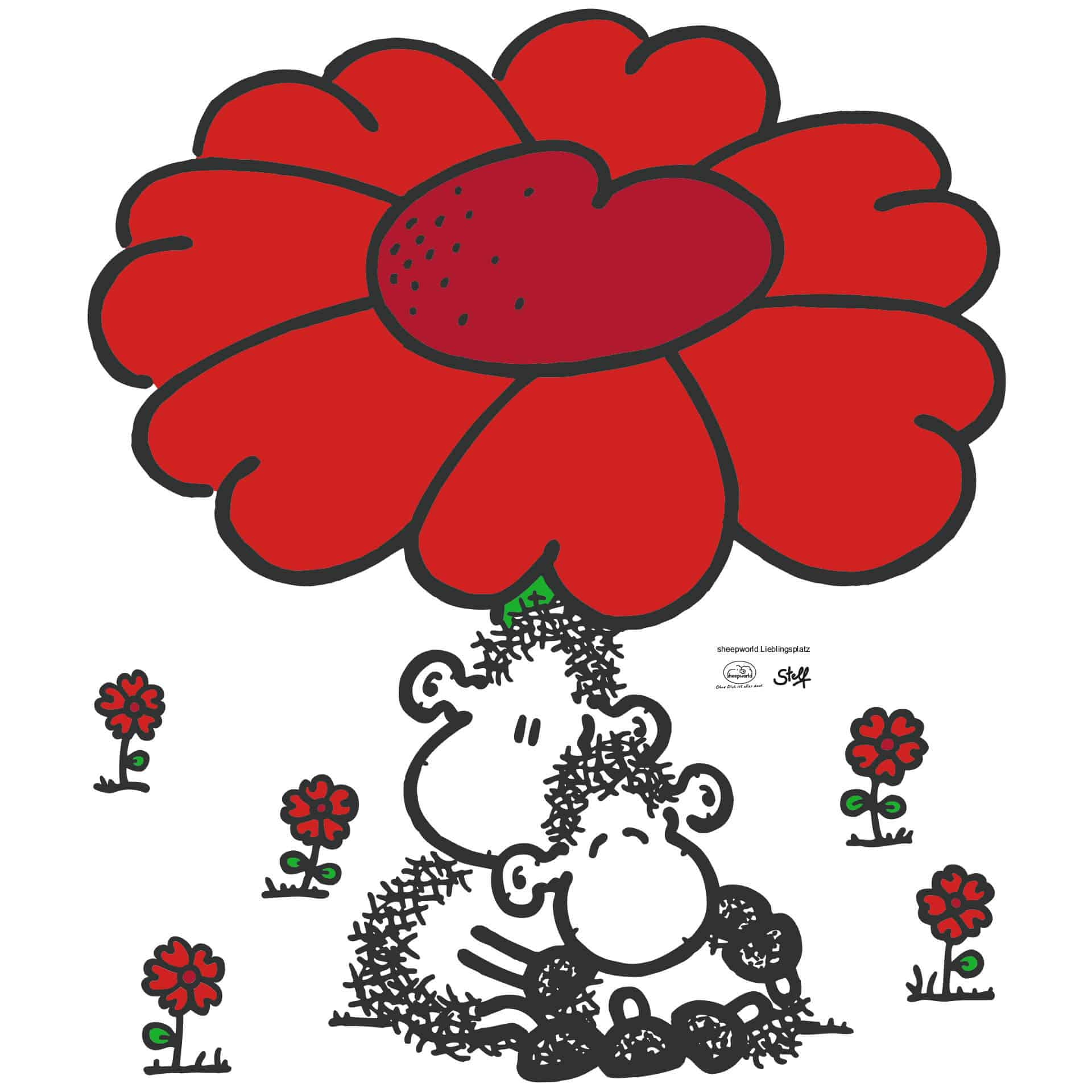 Muursticker Sheepworld - Lievelingsplek