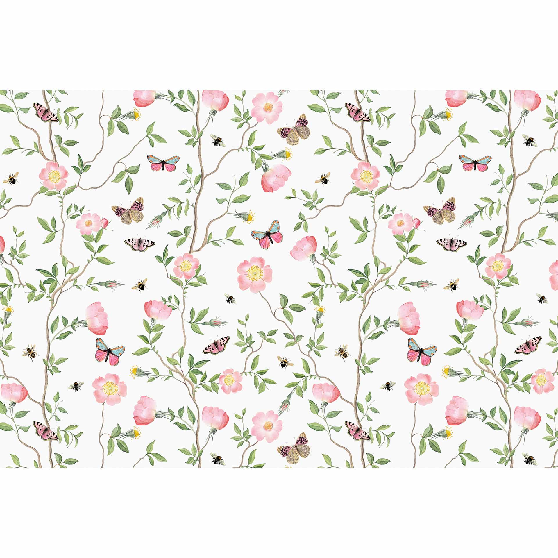 Fotobehang Roze rozen in de lente - UN Designs