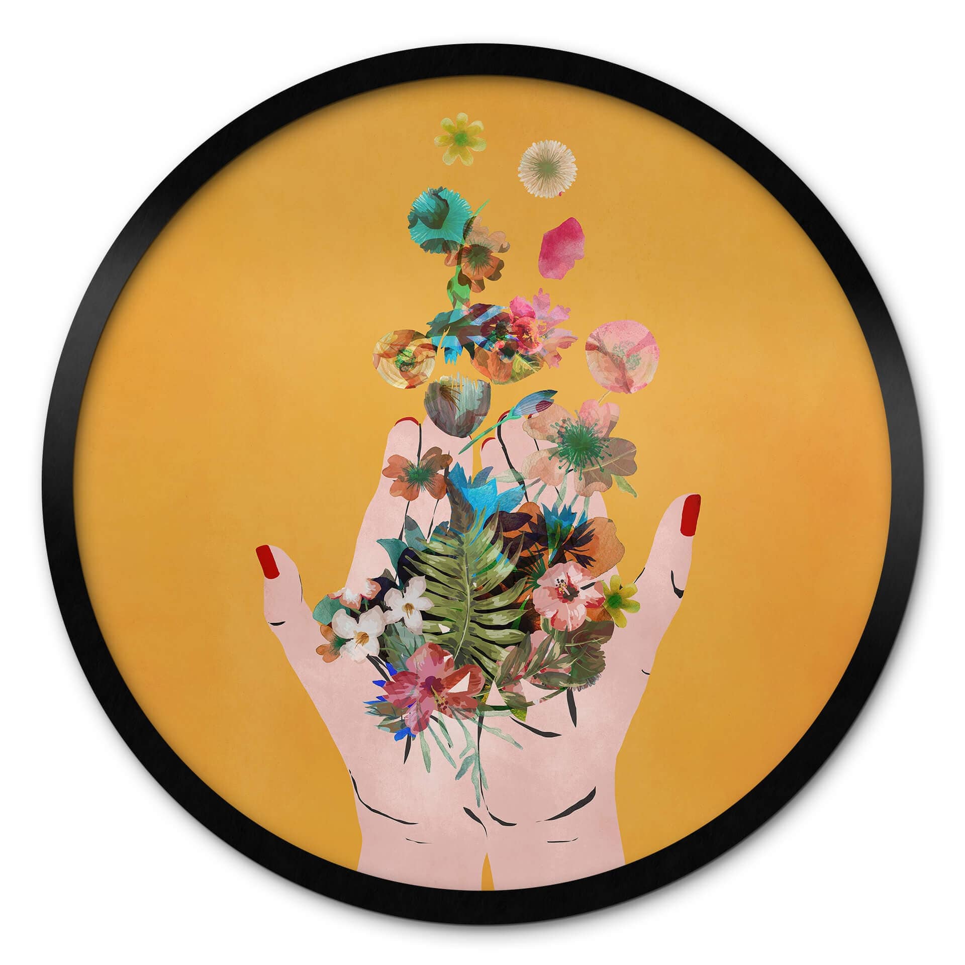 Poster Treechild - Colorful flowers in Frida's hands