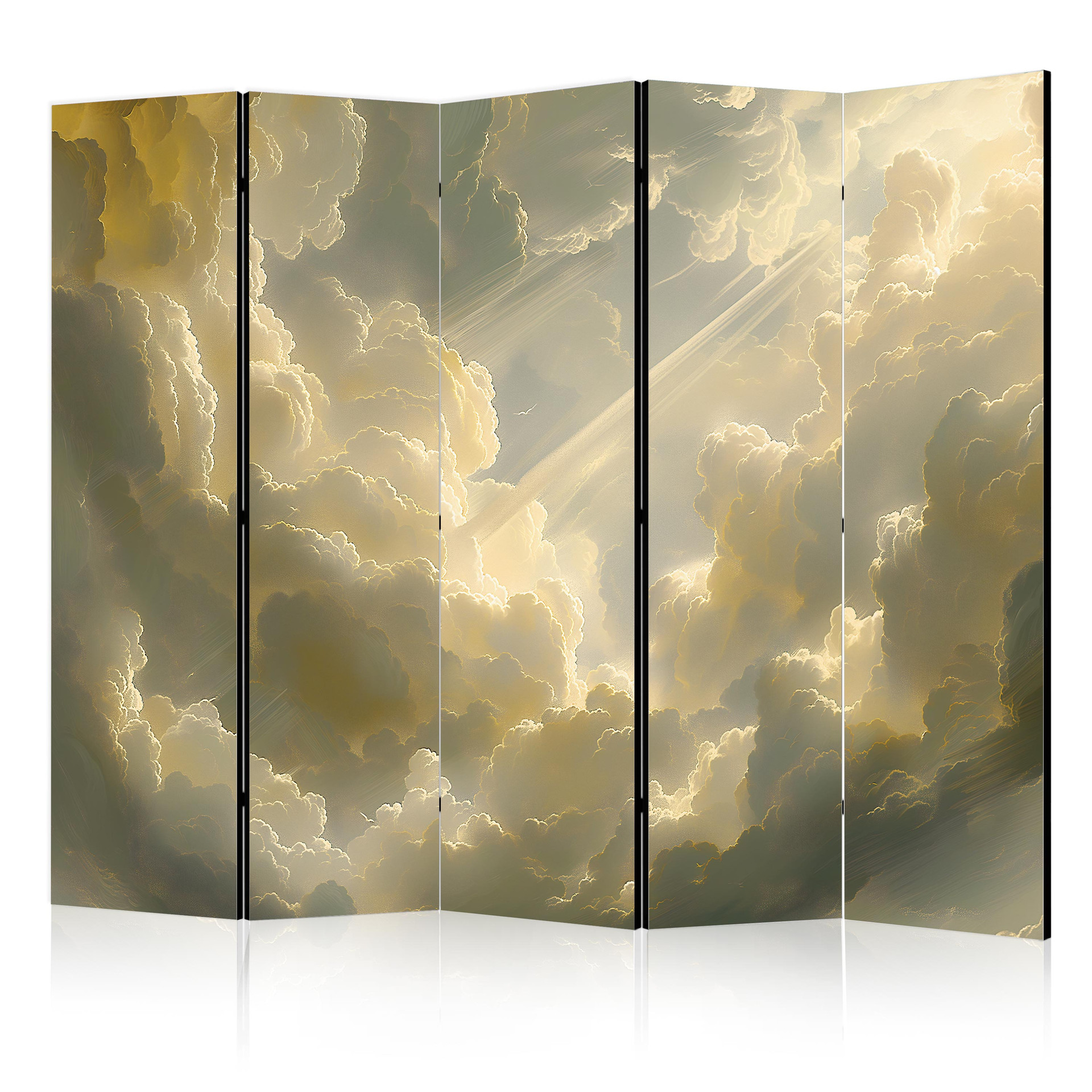 Paravent, Raumteiler freistehend, Trennwand - Enchanting Play of Colors Against the Clouds, 5-teilig