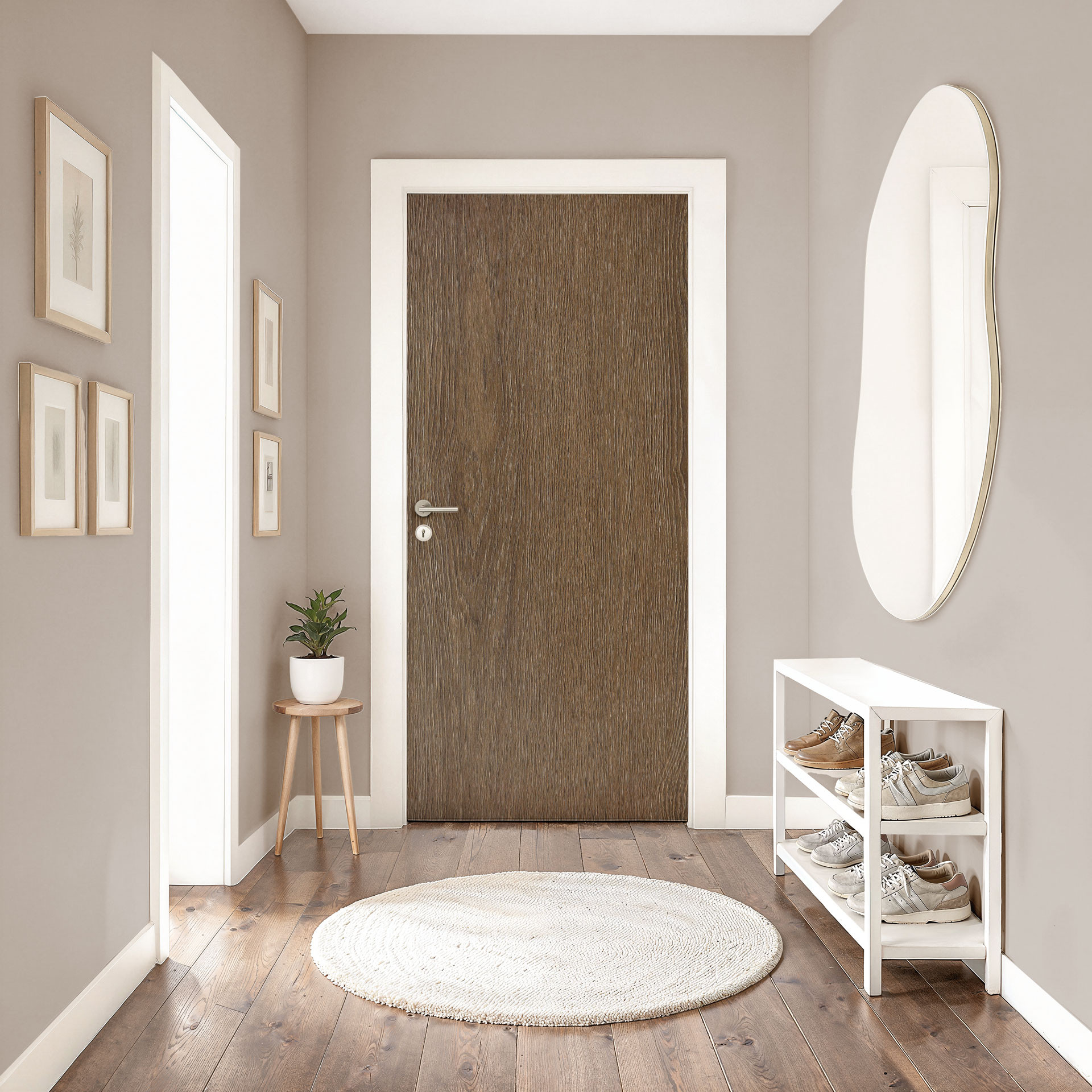 Türfolie Holz Nussbaum, Holzoptik