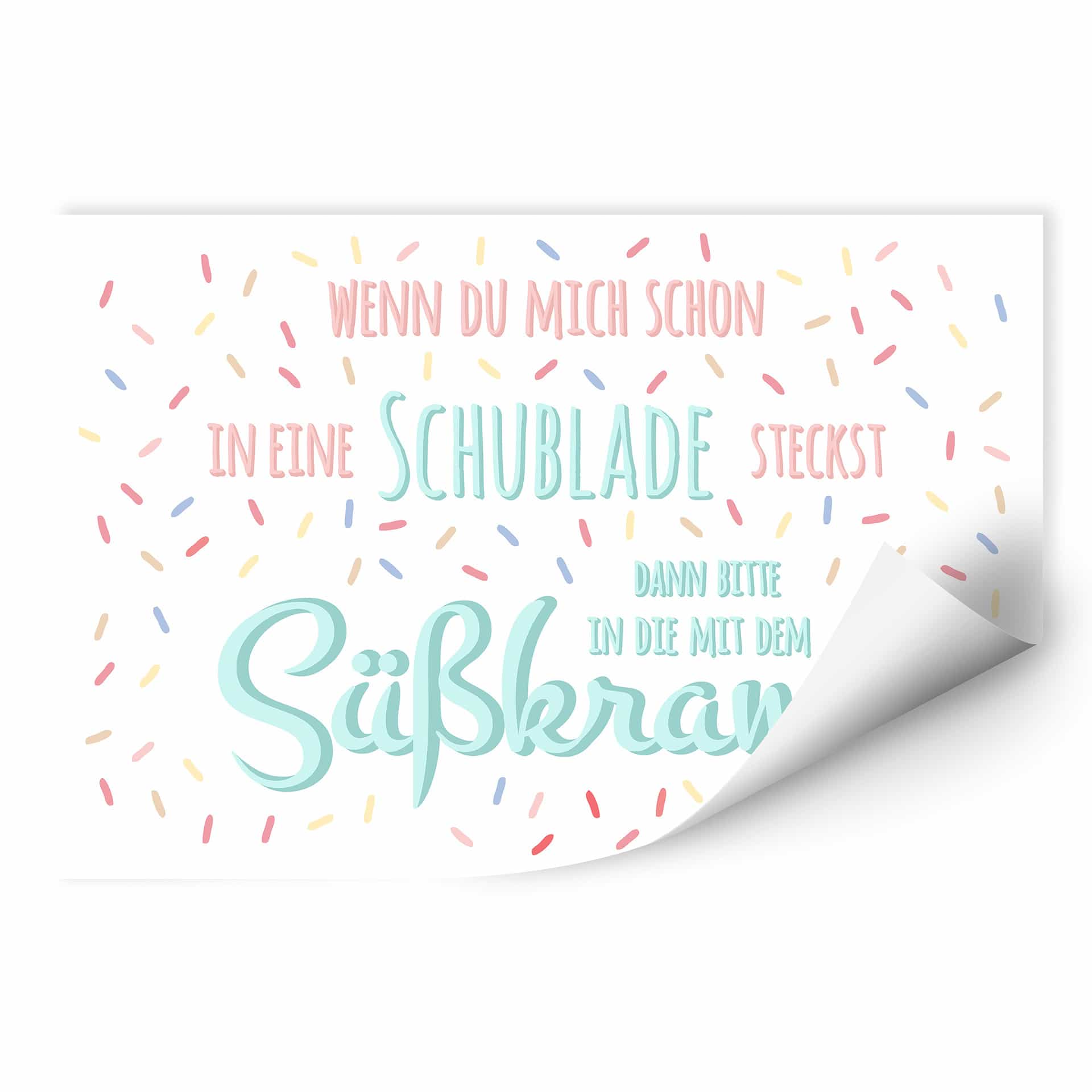 Wallprint W - Schublade mit Süßkram
