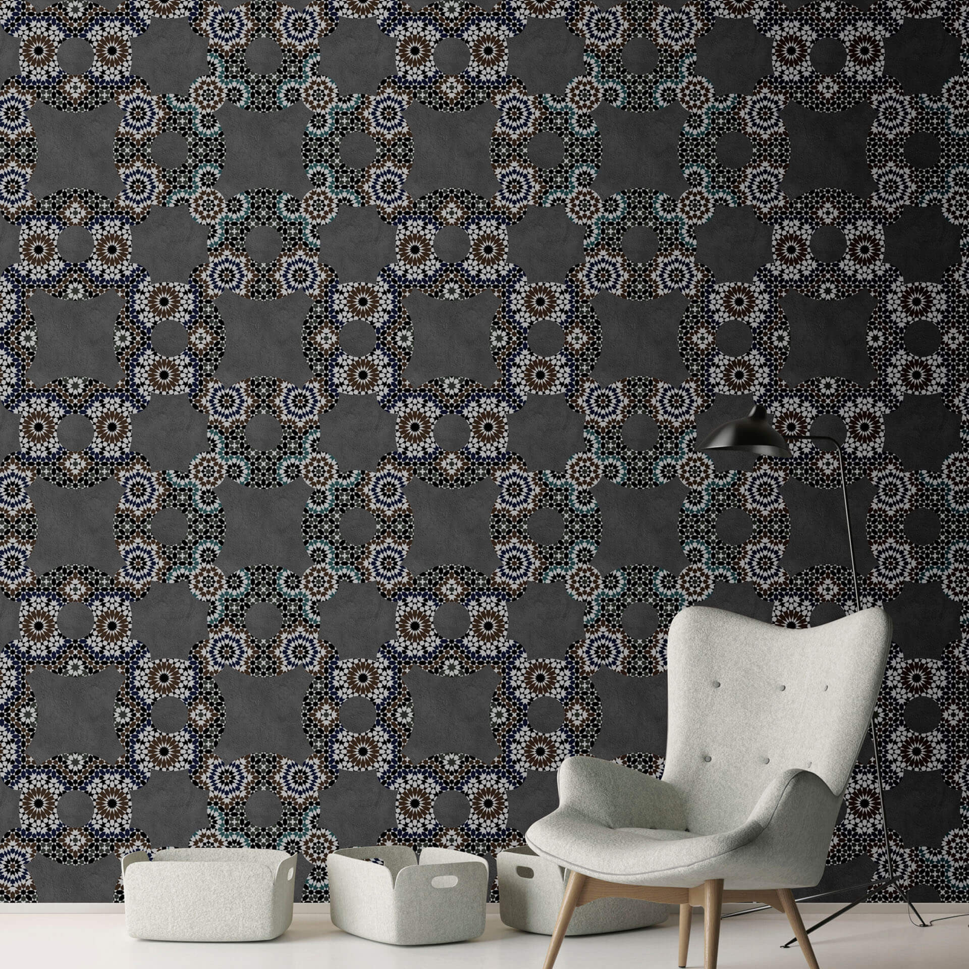 Livingwalls Fotobehang Walls by Patel graphite 4