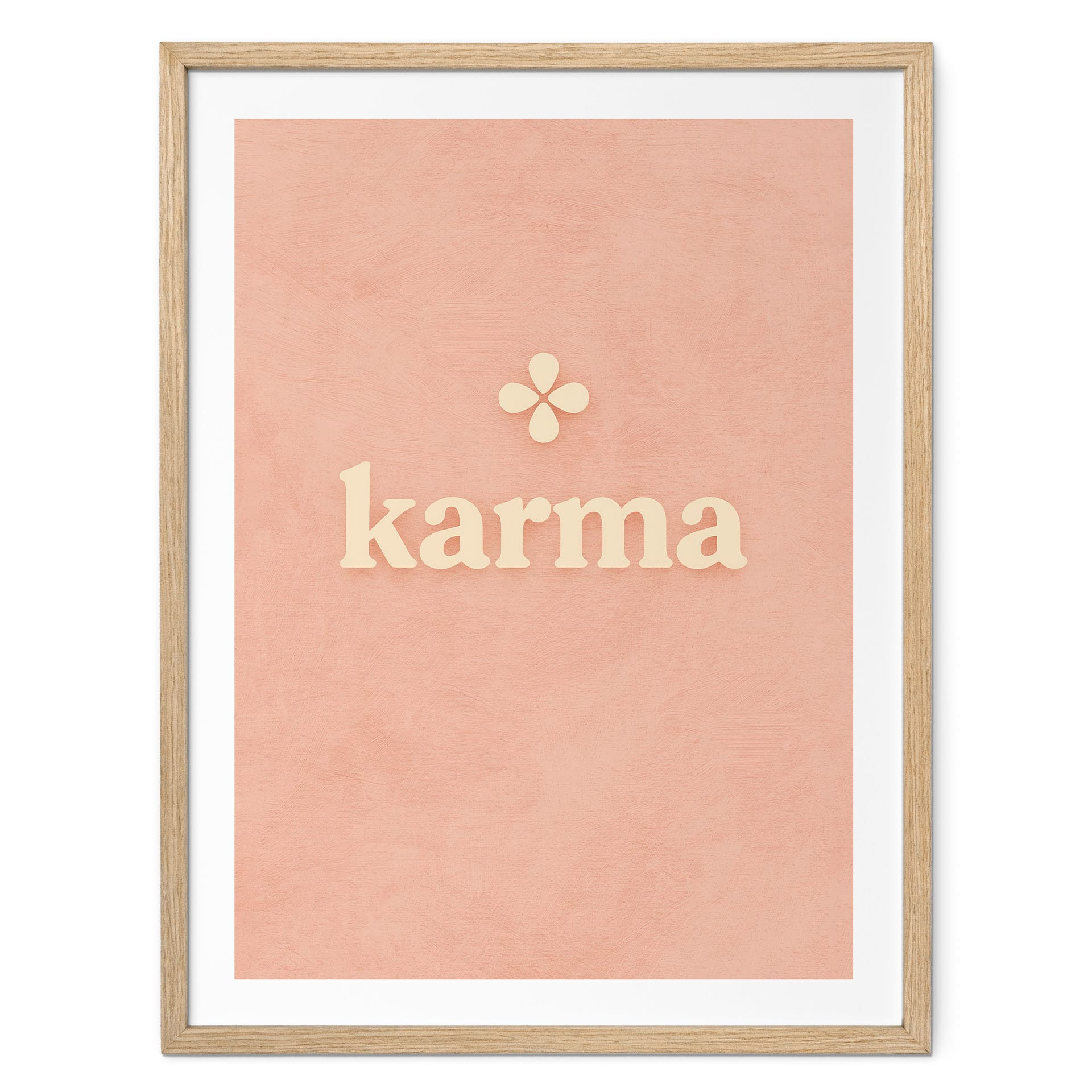 Plakat karma duchowa w kolorze różowym - Treechild