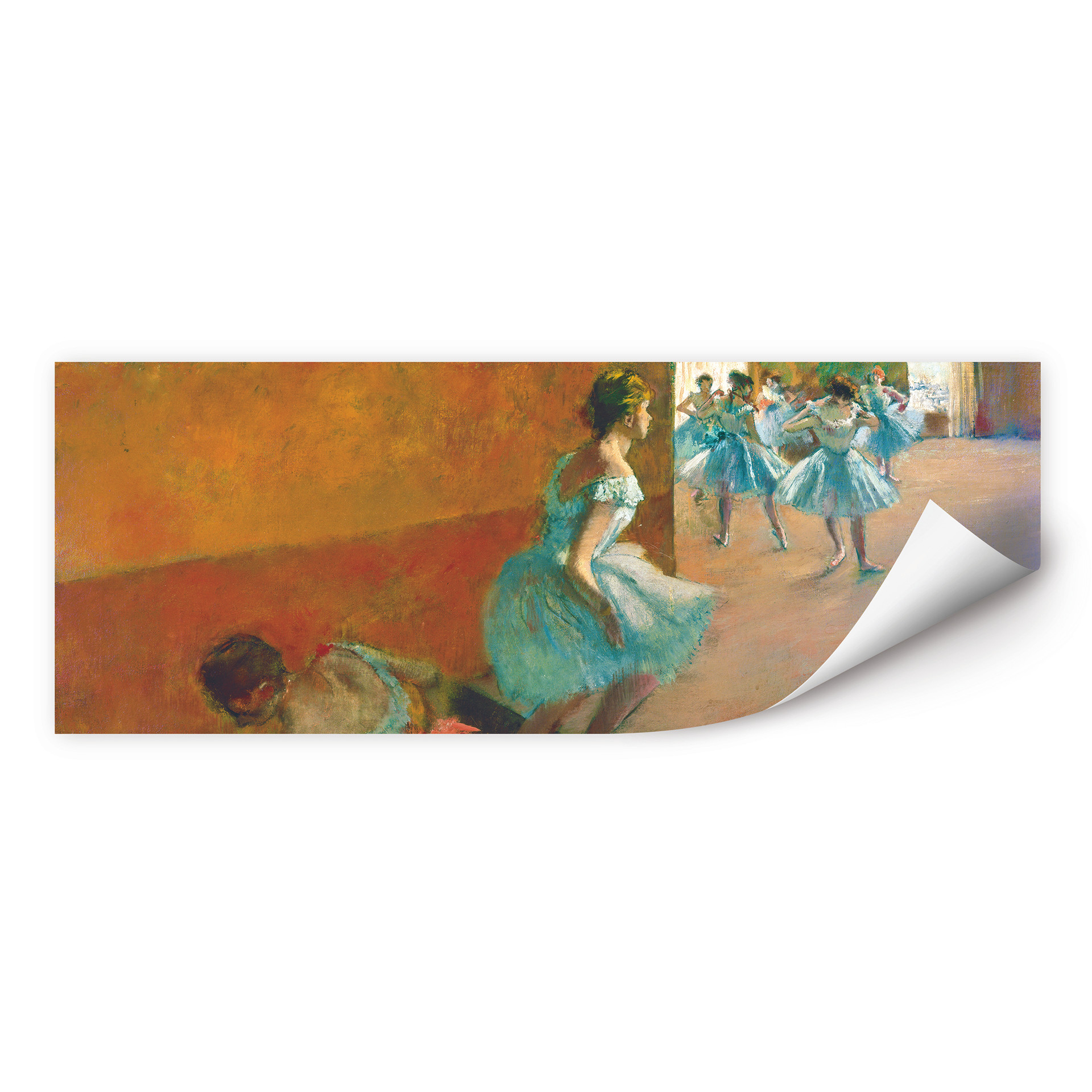 Wallprint Degas - Tänzerinnen auf einer Treppe - Panorama