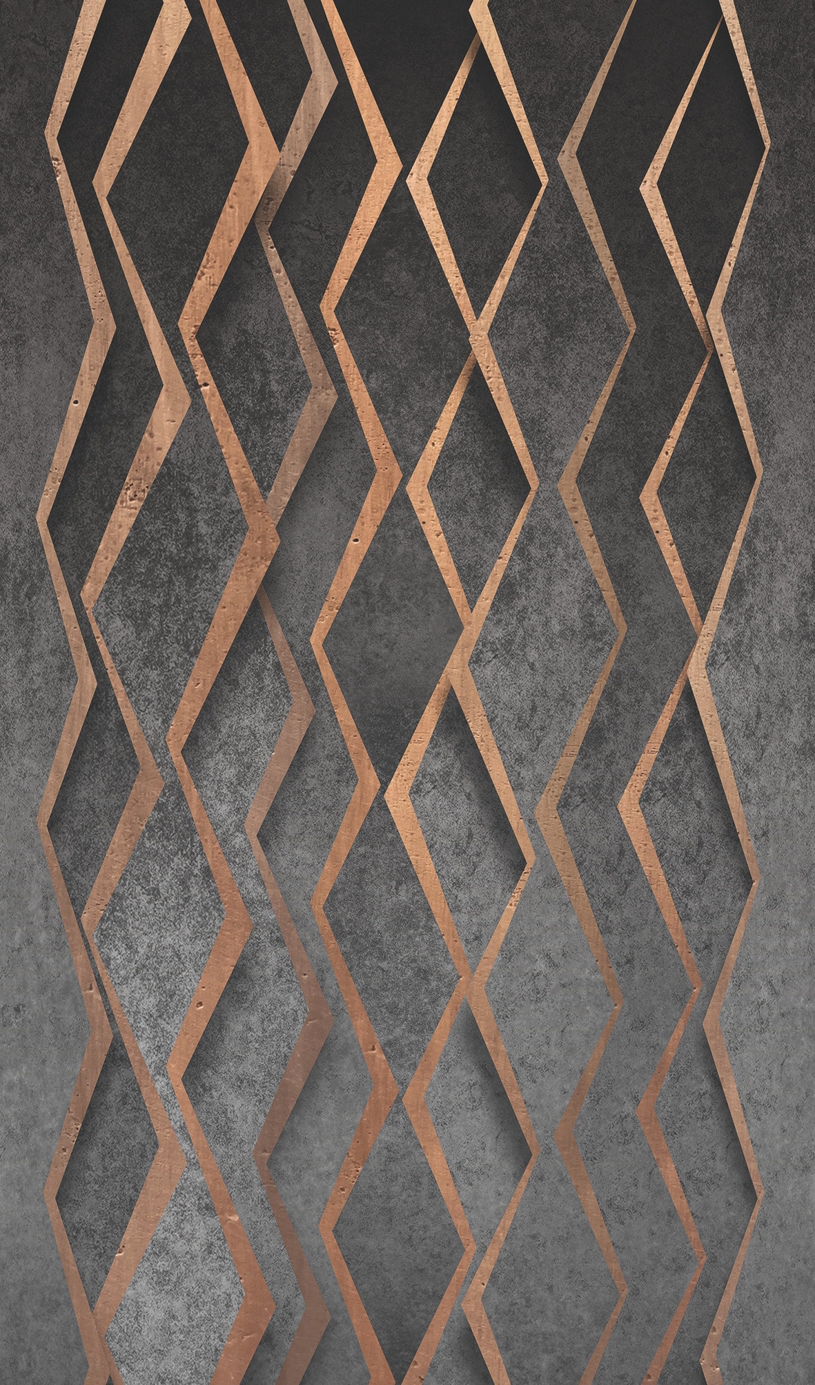 3D antraciet, brons motief behang,Graphic 2,70 x 1,59 m