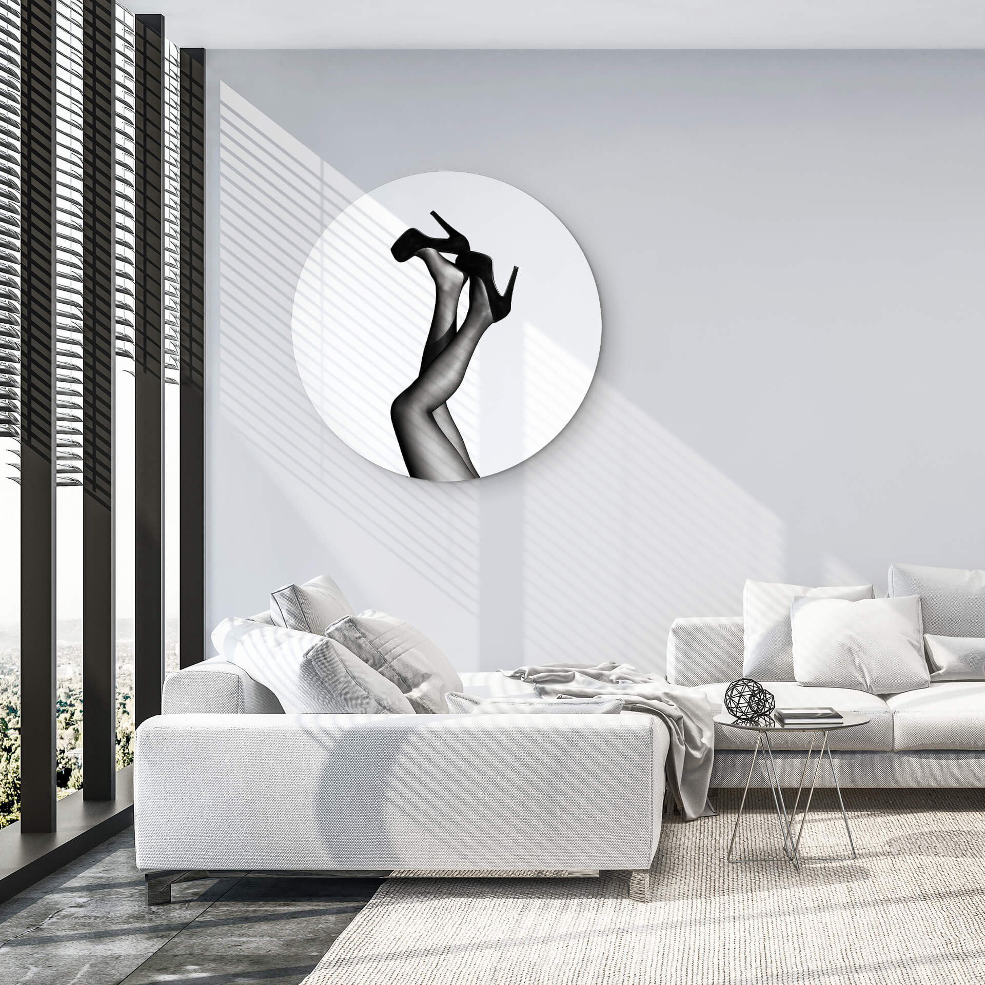 Tableau sur alu-Dibond rond 1X Studio - Velvet Pumps