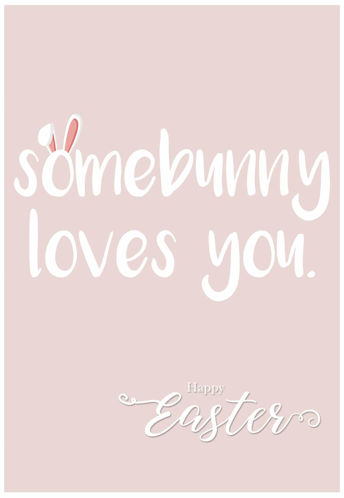 Tarjeta regalo Pascua - Somebunny loves you