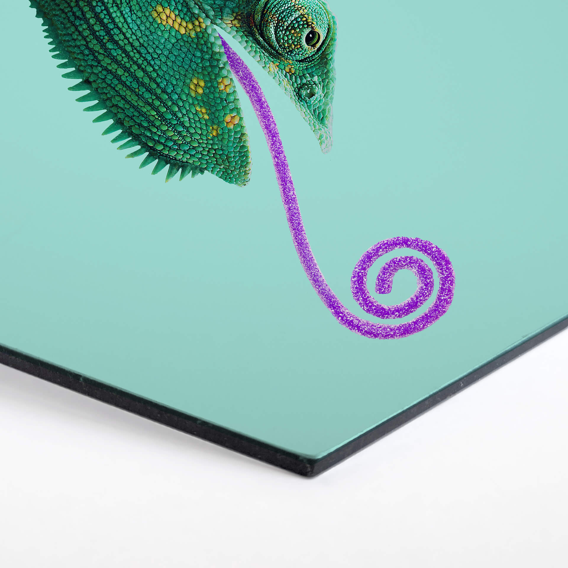 Hexagon - Alu-Dibond Loose - Candy Chameleon