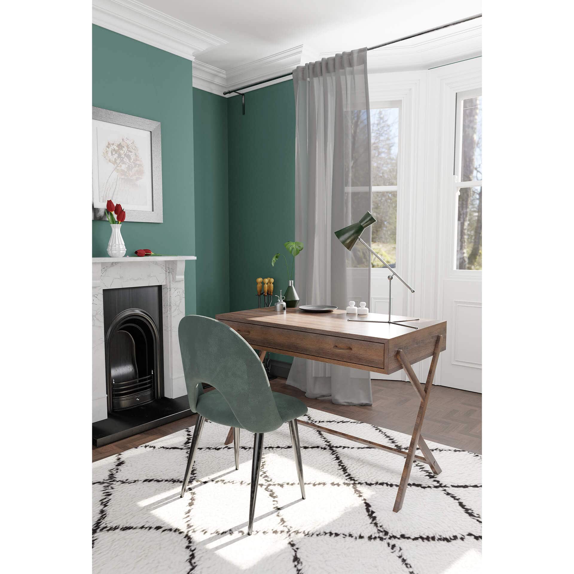 Homing Vorhang Lisa mit verdeckten Schlaufen grau -  2,45x1,40 m