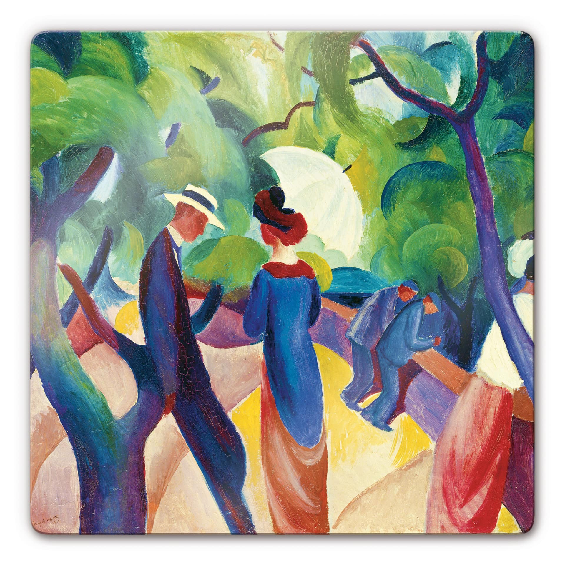 Glasbillede - Macke - Promenade