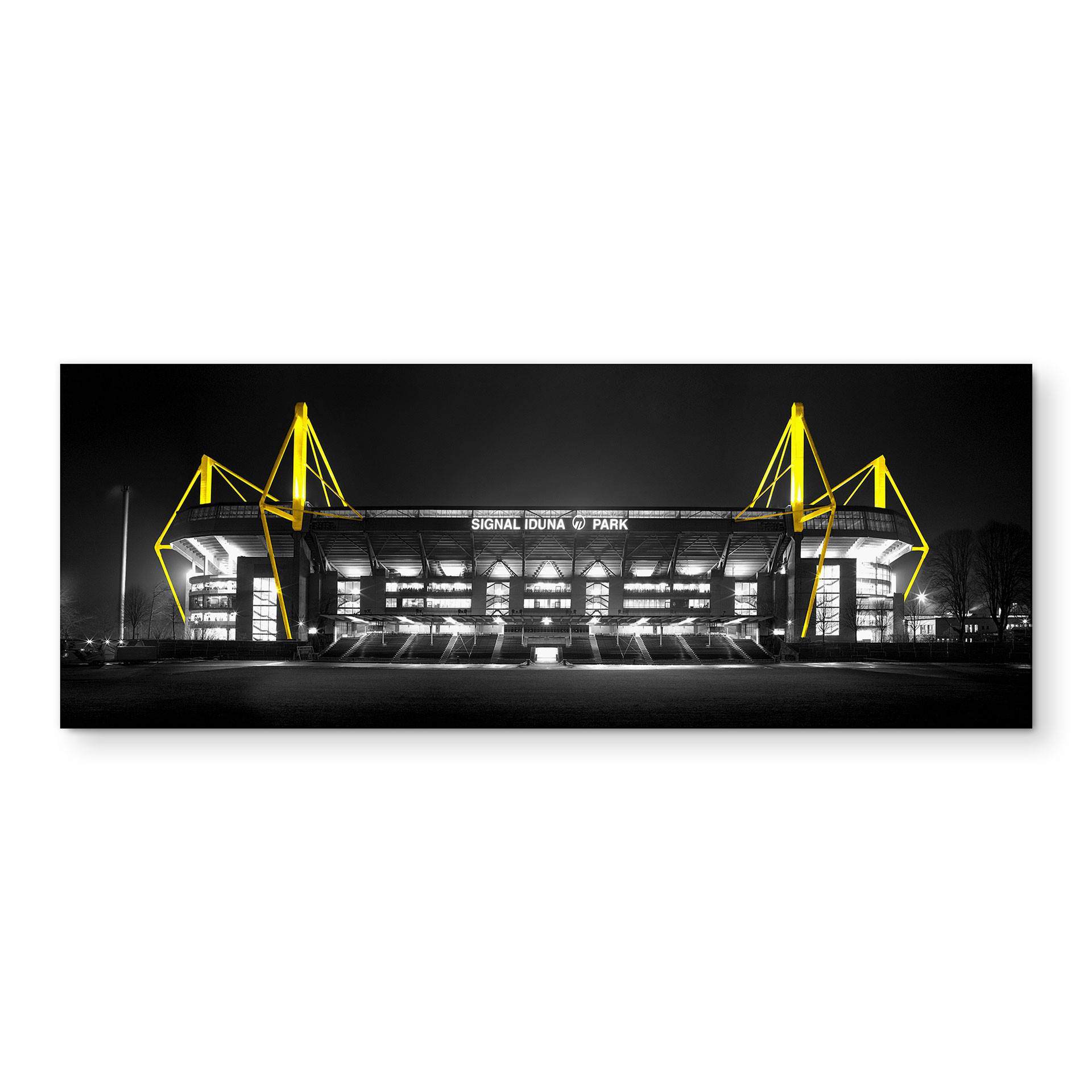 Wandbild Stadion in Dortmund - Grey - Alu-Dibond