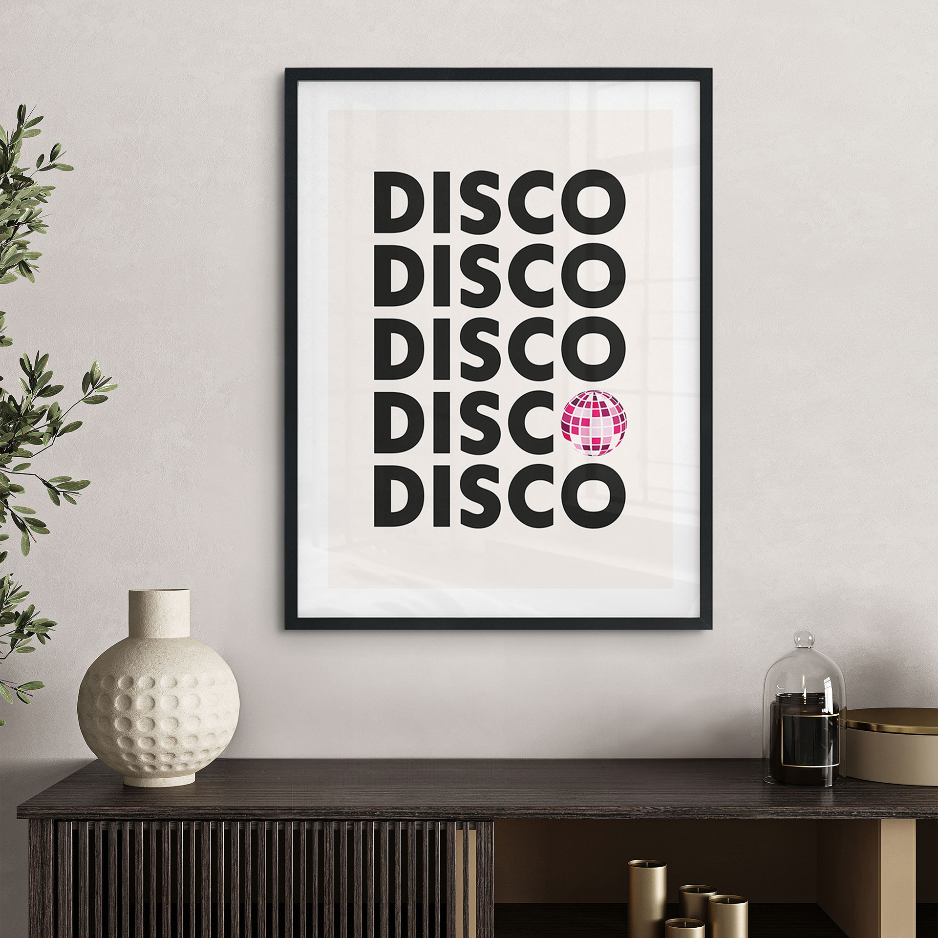 Poster Retro Disco Vibes Typografie - Kerr-Dineen