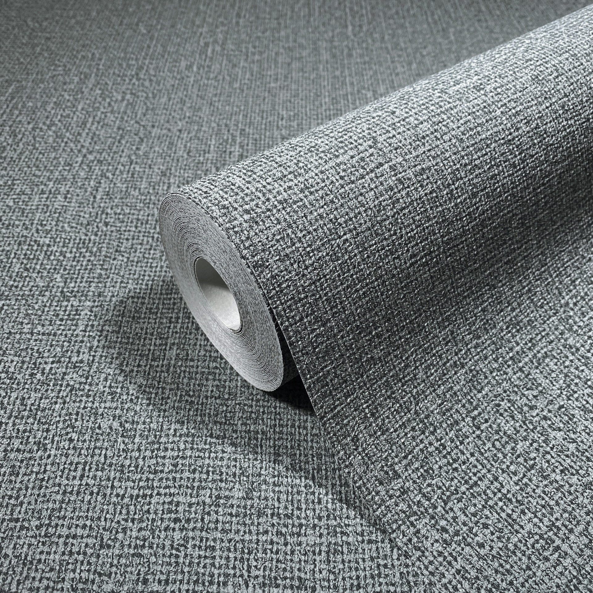 Vliesbehang textiel effen groen structuur