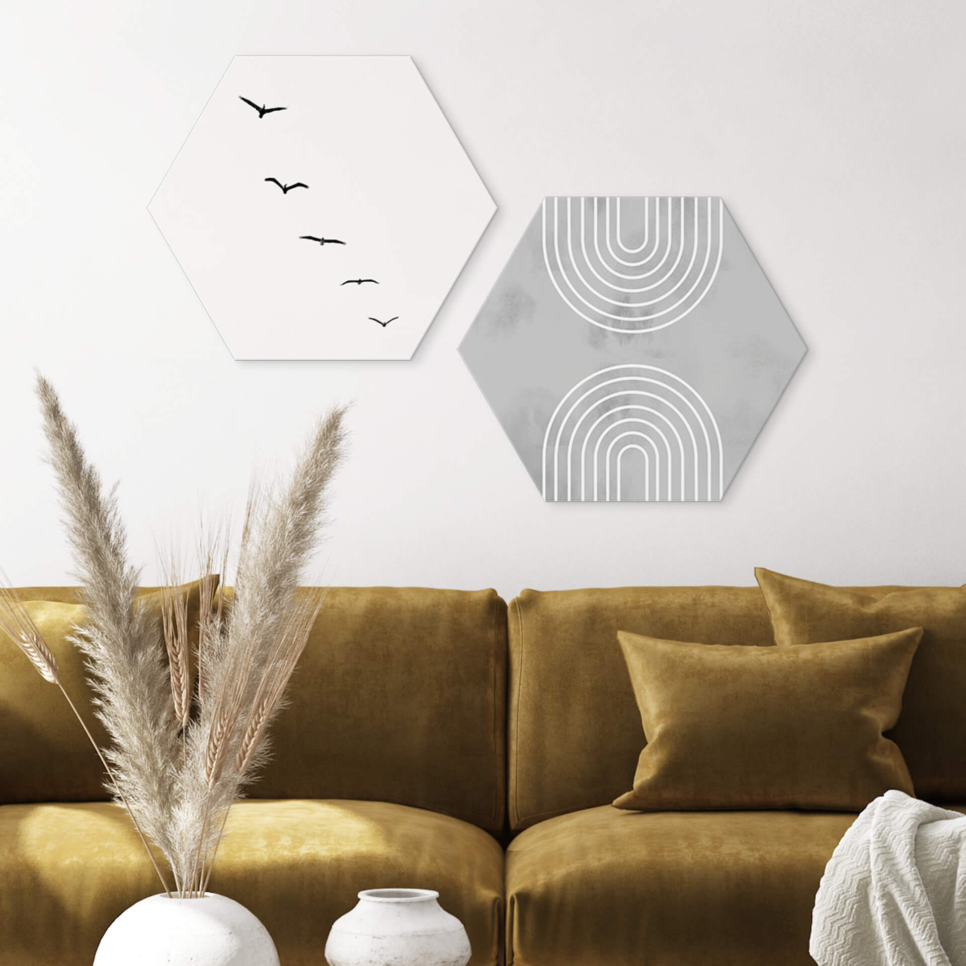Hexagone - Tableau sur alu-Dibond 1X Studio - Arcs en glace