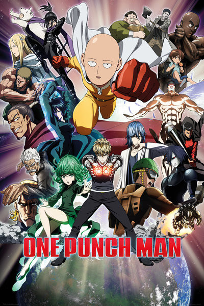 Poster, Filmposter One Punch Man - Collage 61x91,5 cm