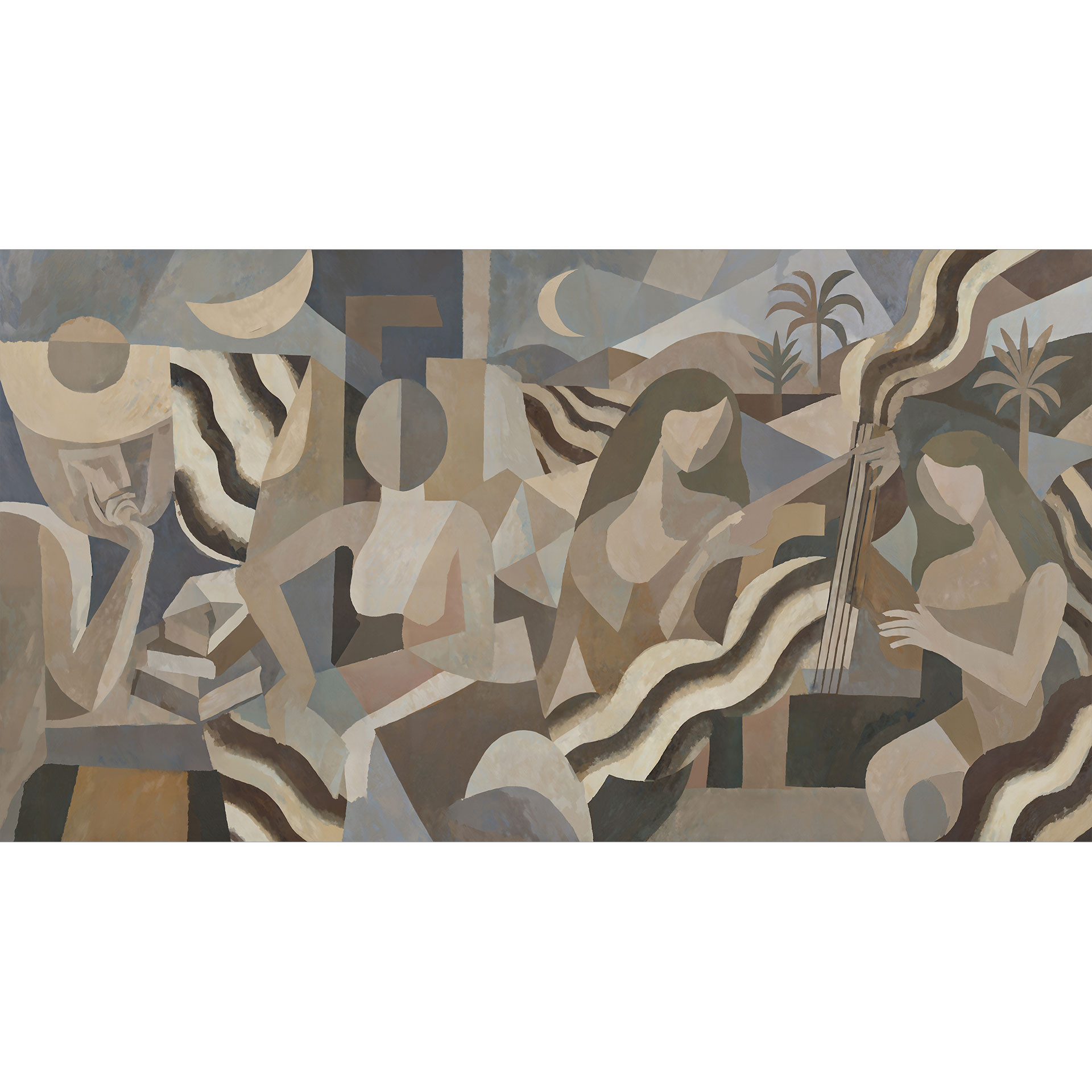 Fotobehang Lunar Drift - Abstracte Figuren - Sir Edward x Grigory Gladarev