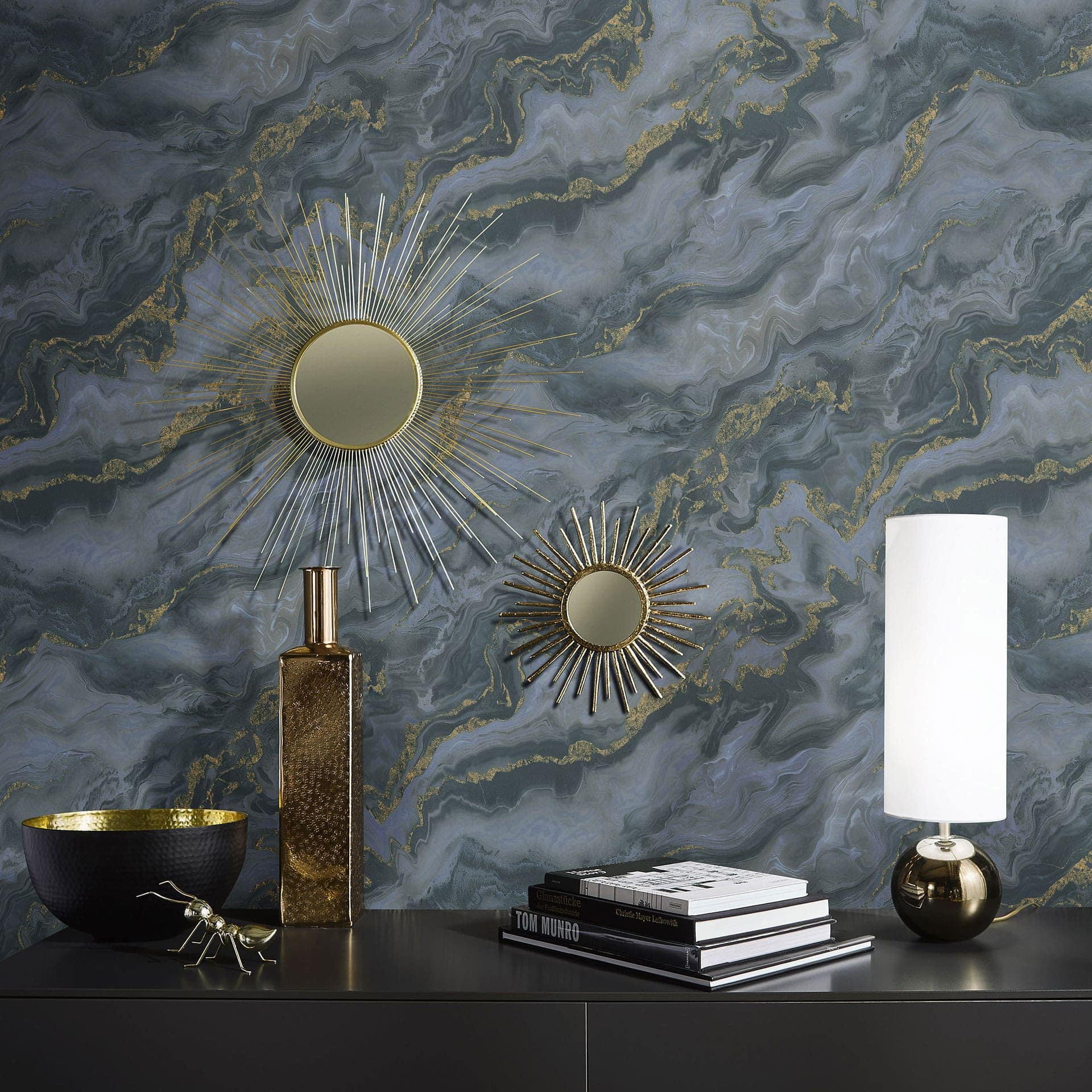 Vliesbehang MYSTIC SPELL Elle Decoration 4, blauw