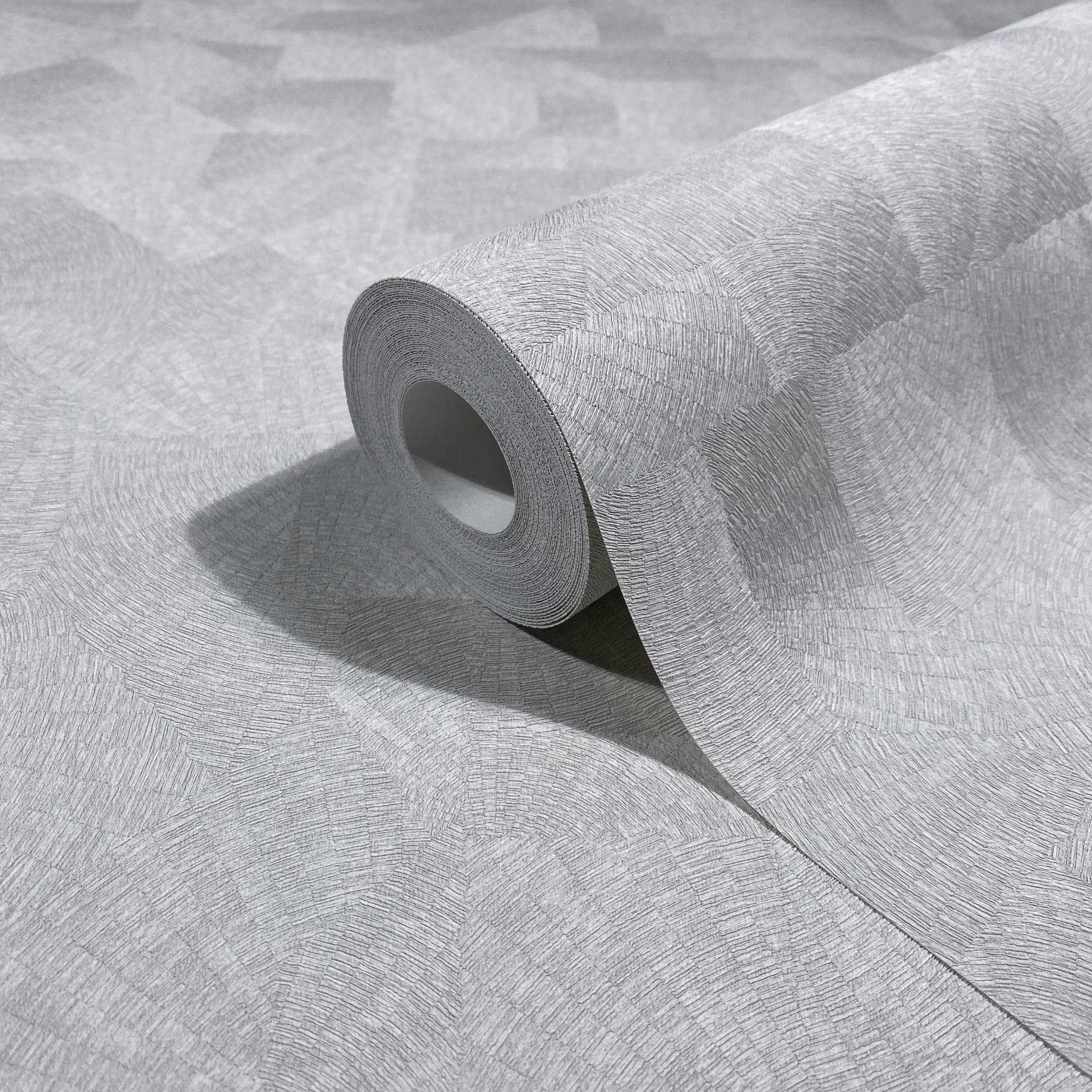 Vliesbehang textuur grafisch geometrisch mat in grijs
