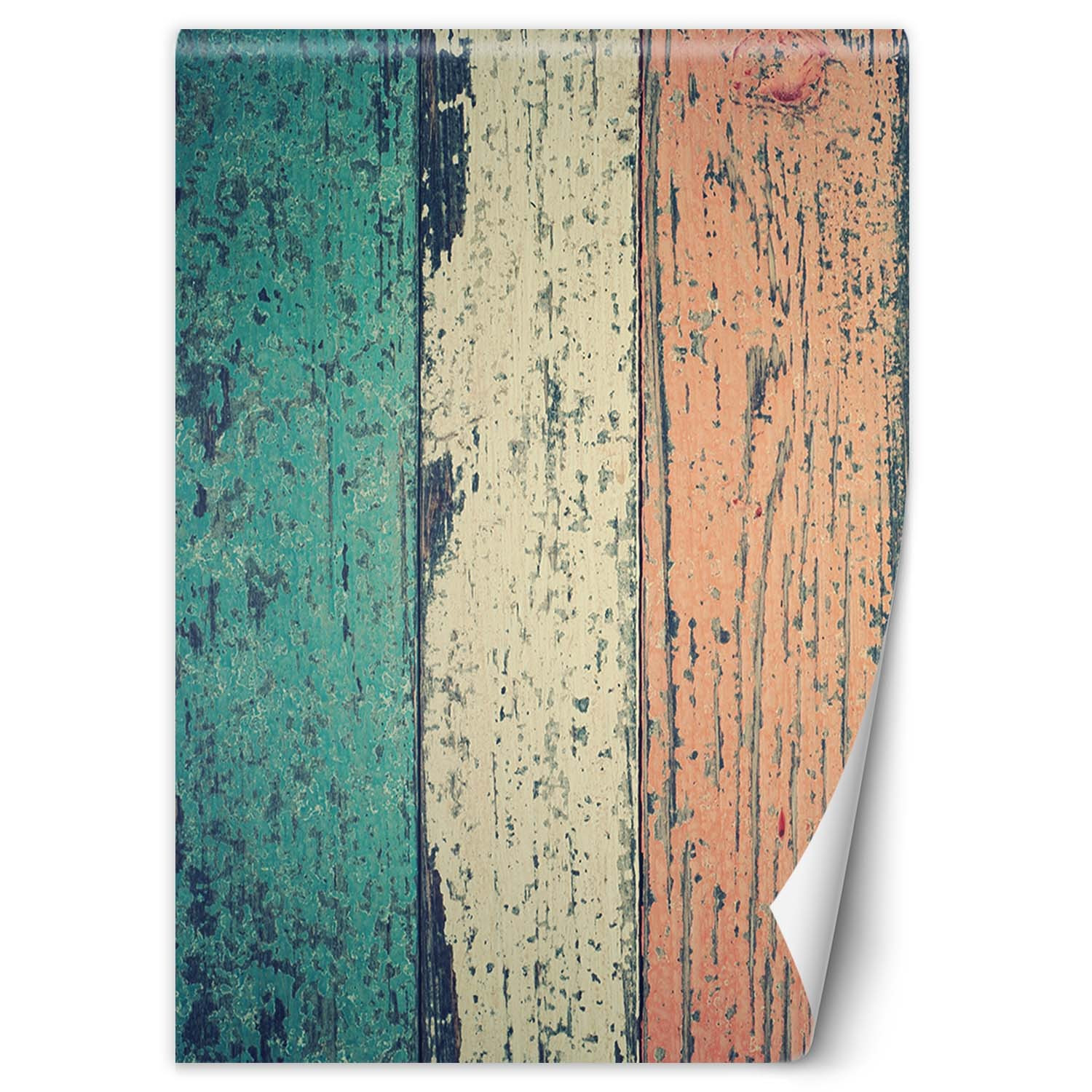 Fototapete, Pastell Holz Vintage