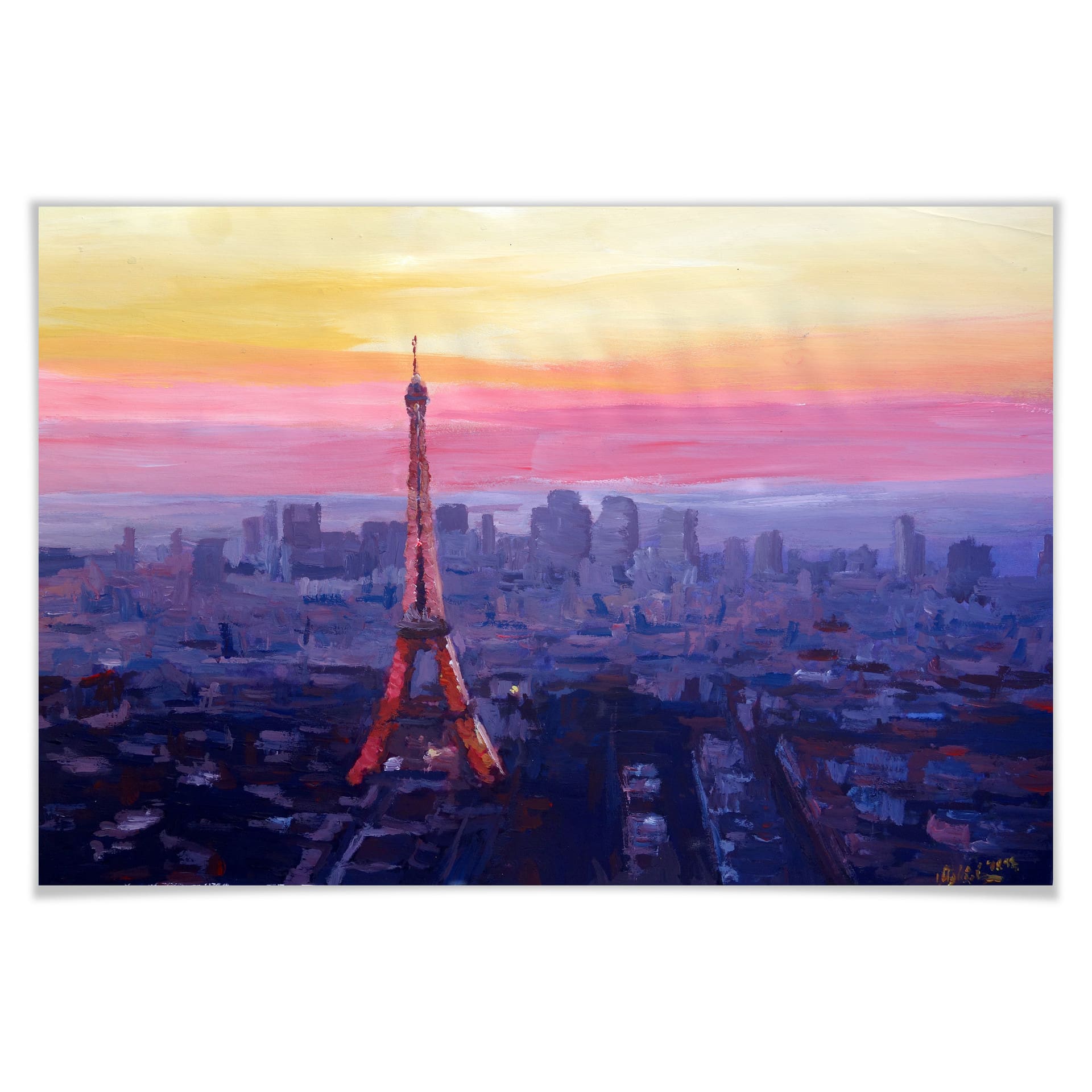 Poster - Bleichner - Tour Eiffel au crépuscule