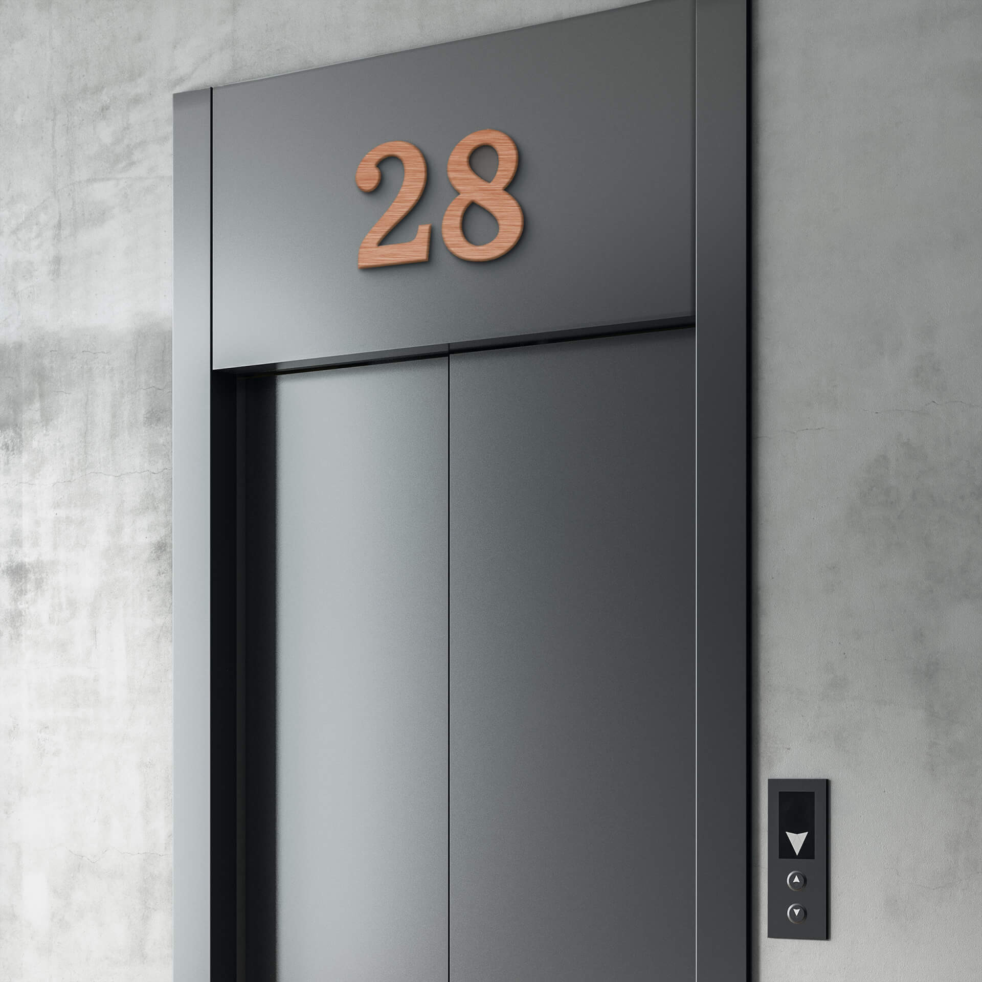 Numery aluminiowe Dibond - Numery domów - Efekt miedzi