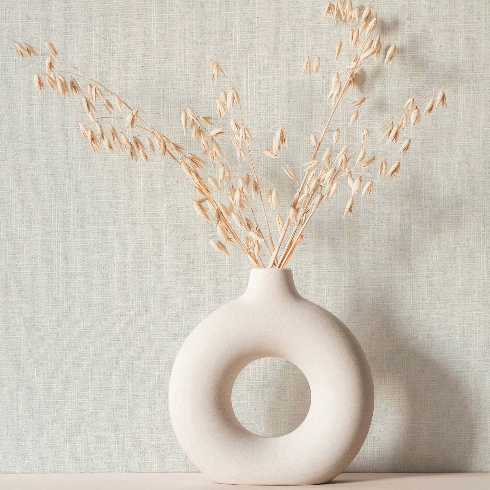 Vliesbehang structuur effen modern mat in beige, keuken