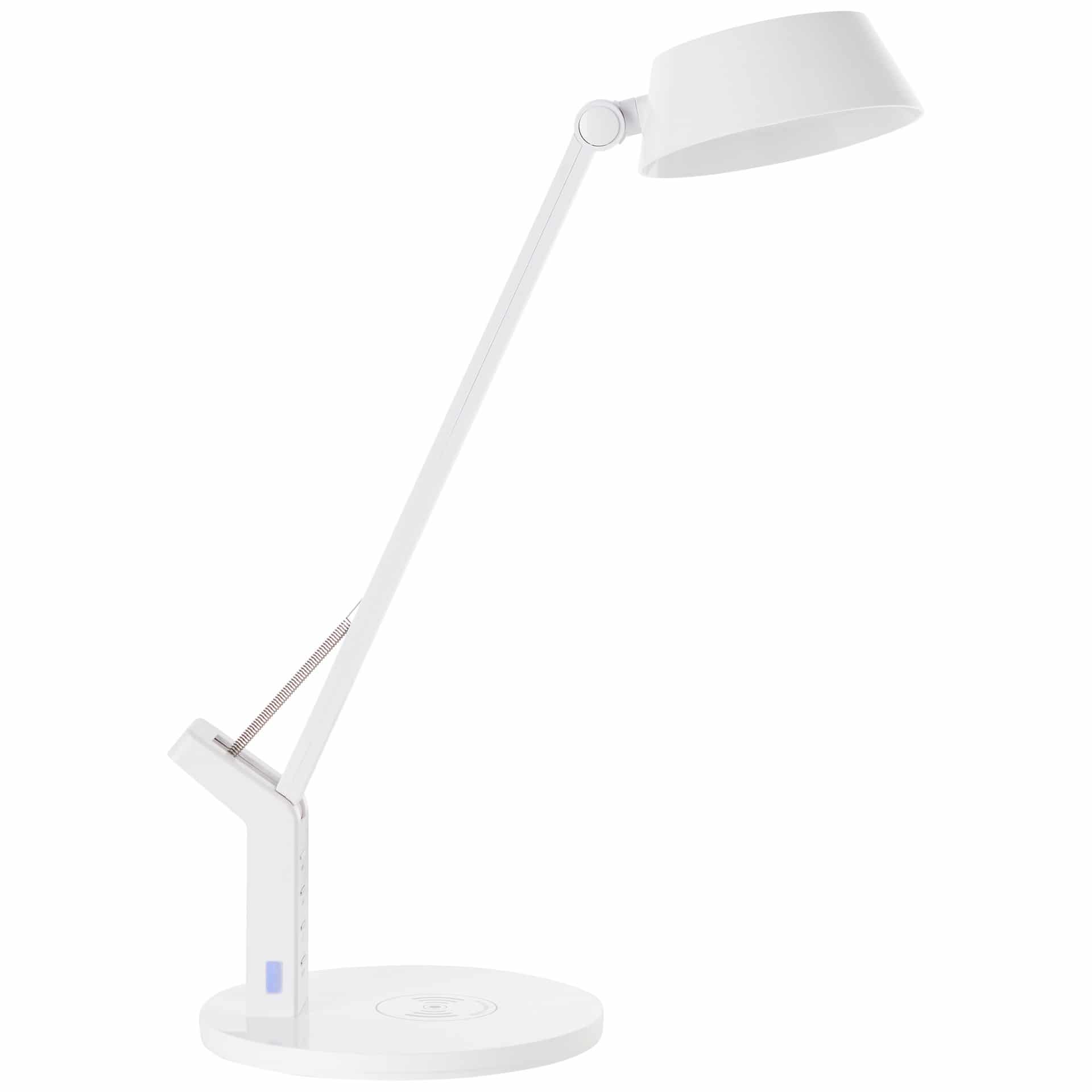 Tischleuchte Julius, weiß, 52 x 17,1 cm, Innenleuchte mit Wireless-Charging-Funktion