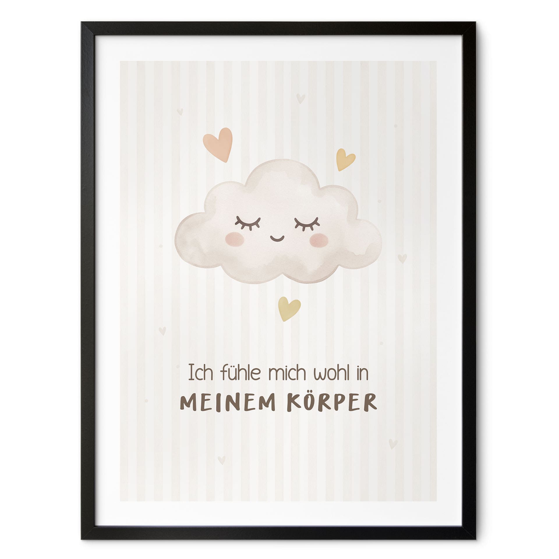Kinder-Poster 'Ich fühle mich wohl in meinem Körper' mit Wolke