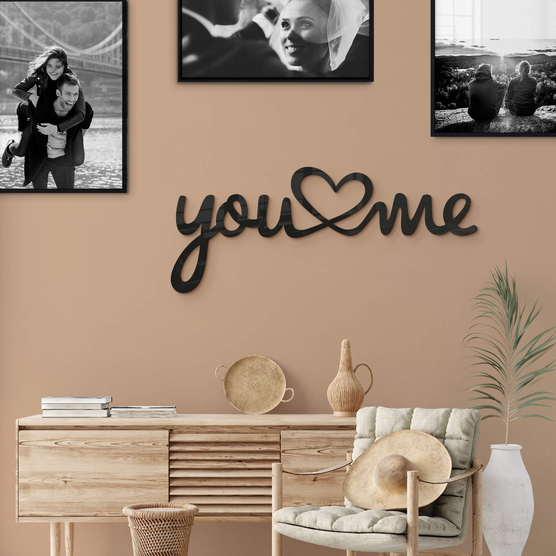 Décoration en verre acrylique You and me