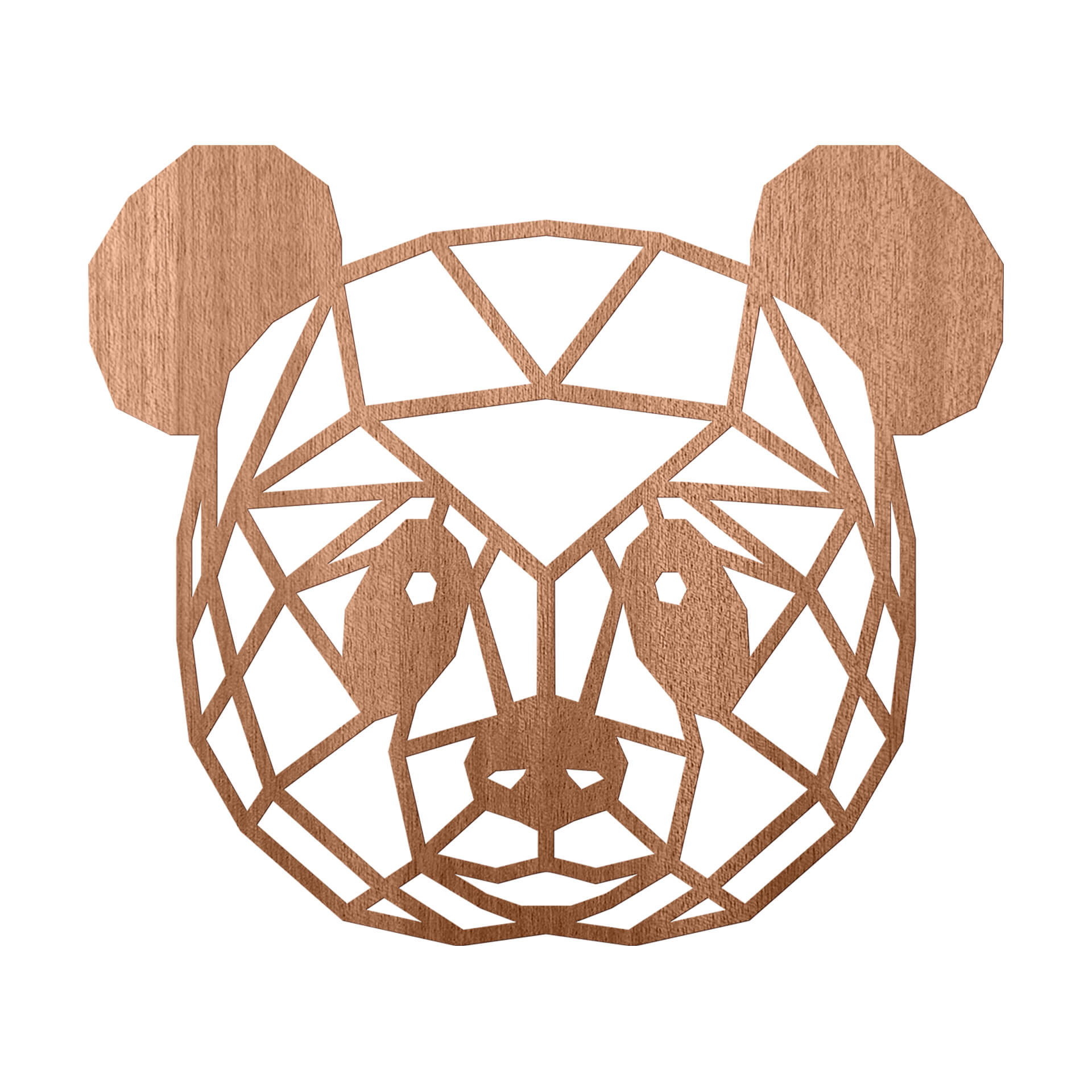 Sztuka z drewna mahoniowego - Origami Panda
