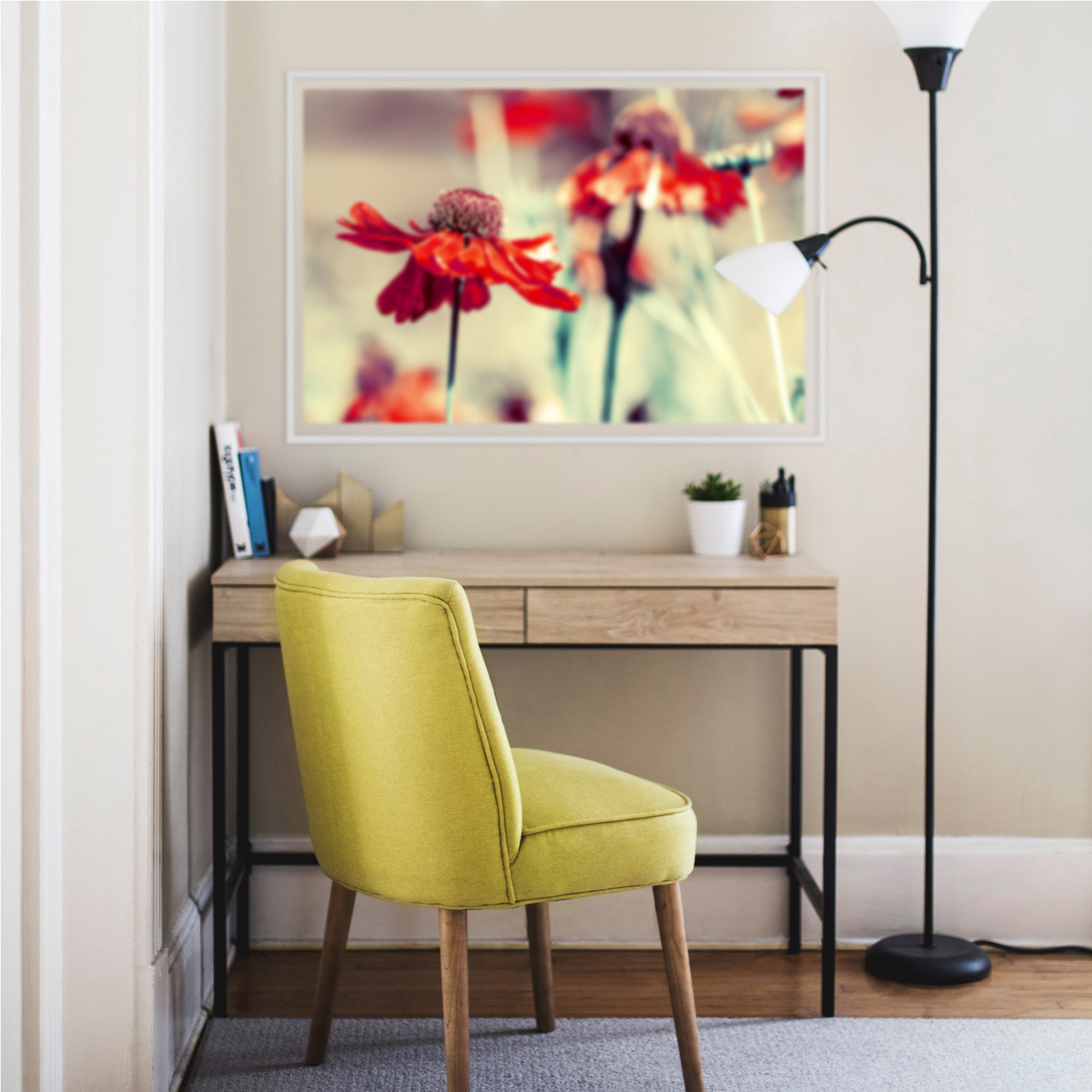 Wallprint Roter Sonnenhut