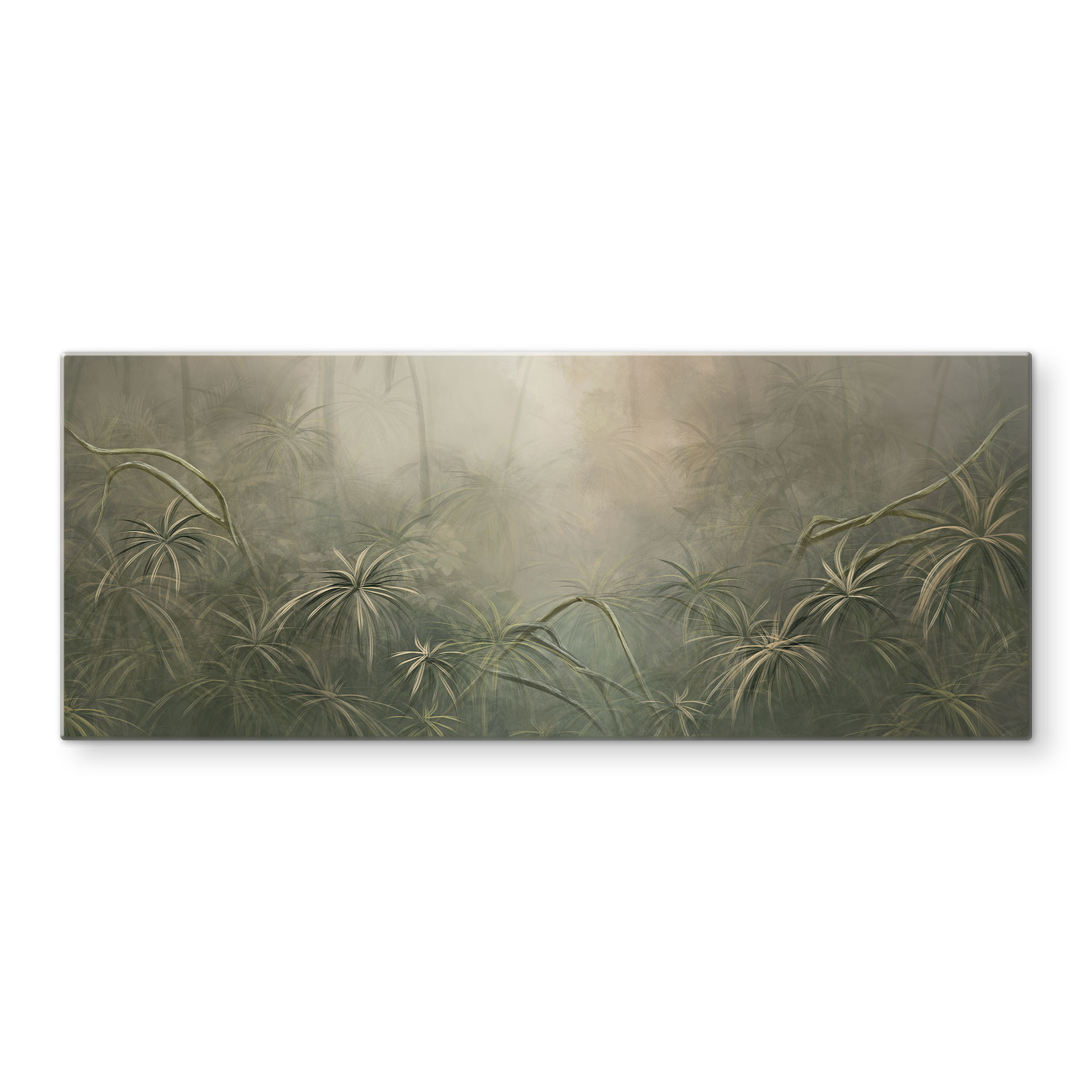 Spritzschutz Mystischer Regenwald im Nebel - Ms Tiff - Panorama