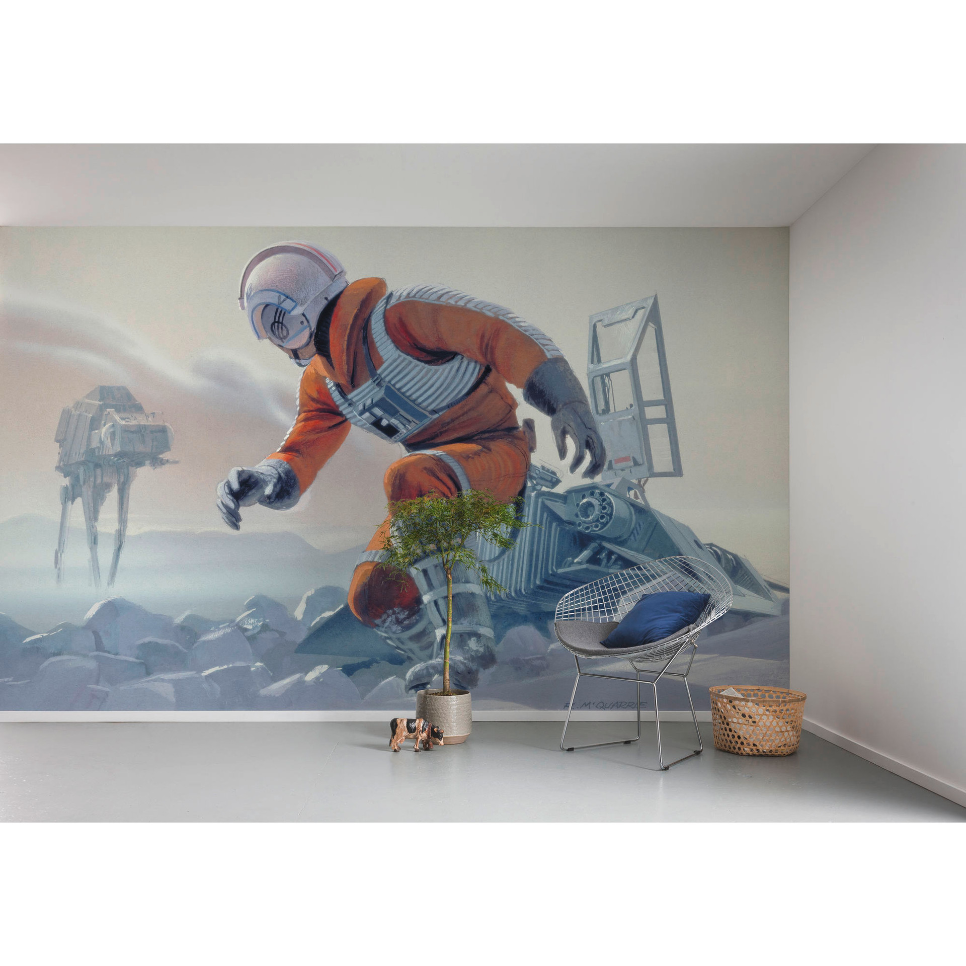 Vlies Fototapete - Star Wars Classic RMQ Hoth Battle Pilot - 500 x 250 cm