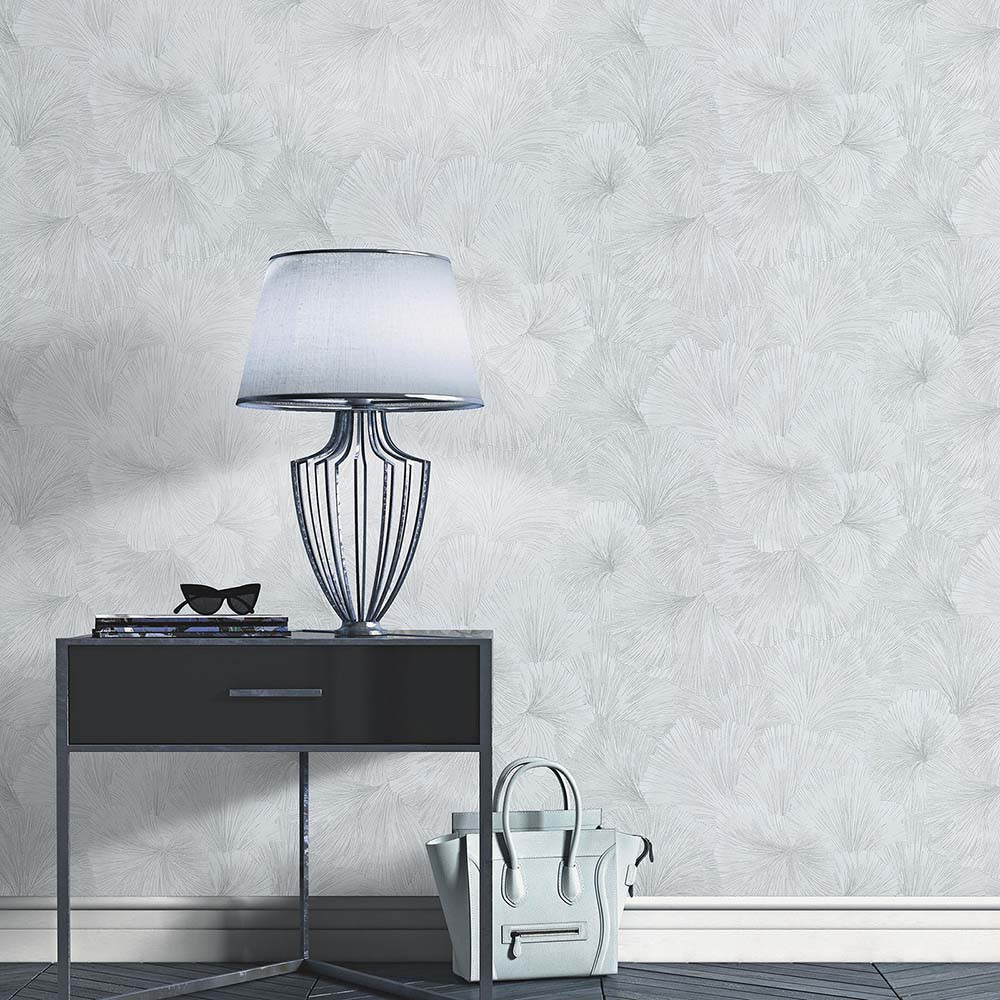 Blad behang, patroon behang Fashion for Walls 4 by Guido Maria Kretschmer zilver